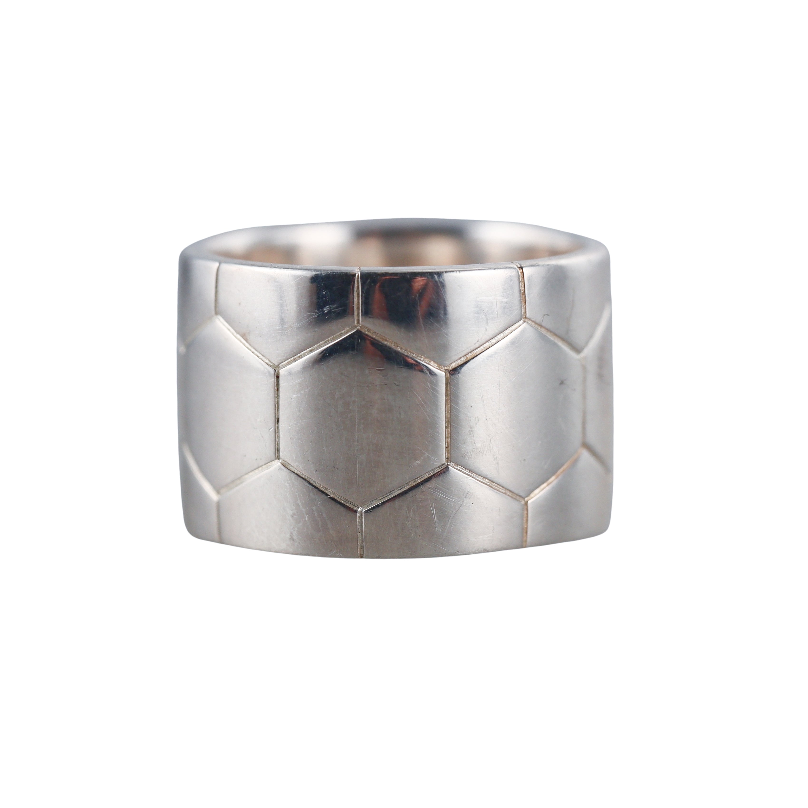 Christofle Sterling Silver Code Royale Ring B0675815102