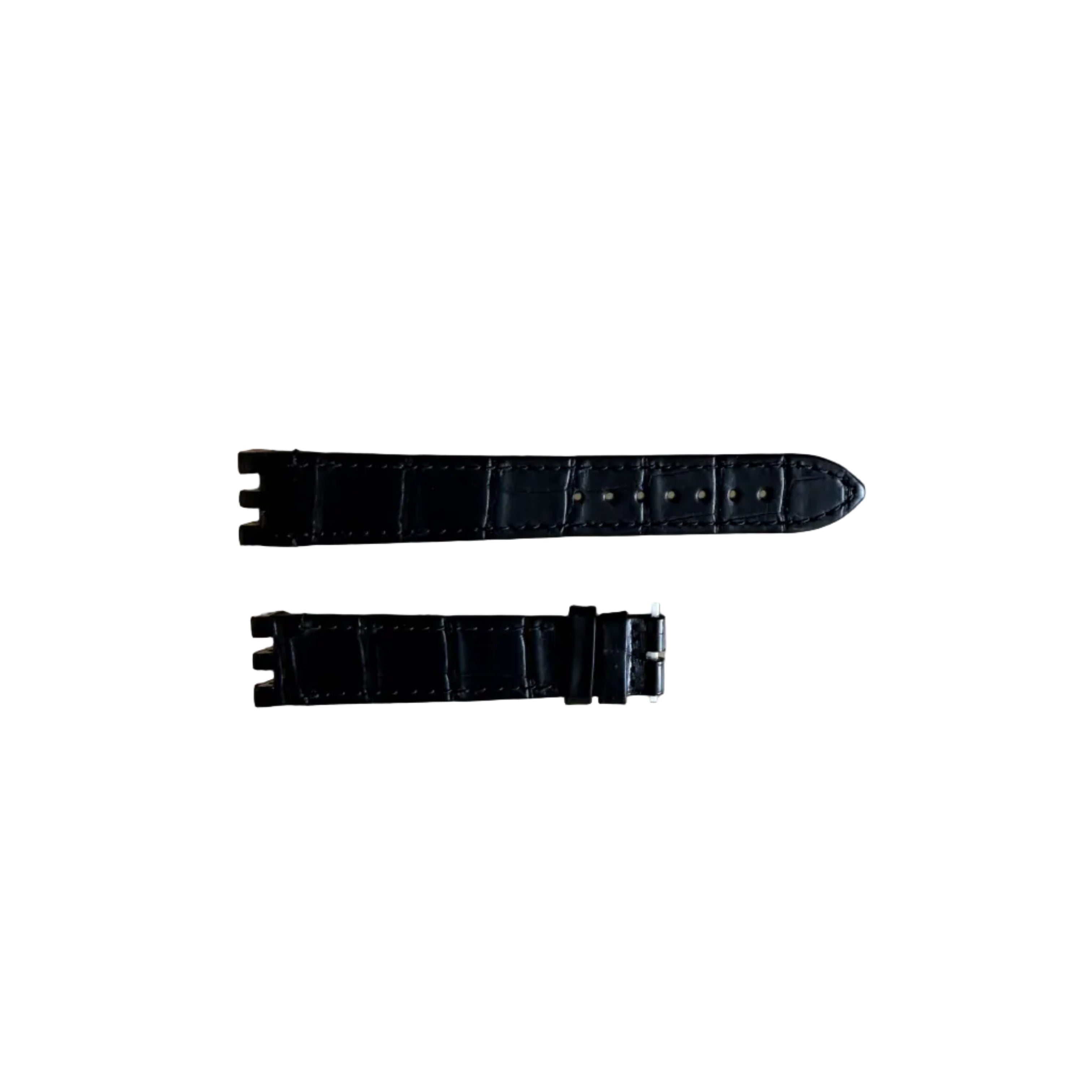 Authentic Jaeger LeCoultre Black Alligator Watch Strap Band 18mm