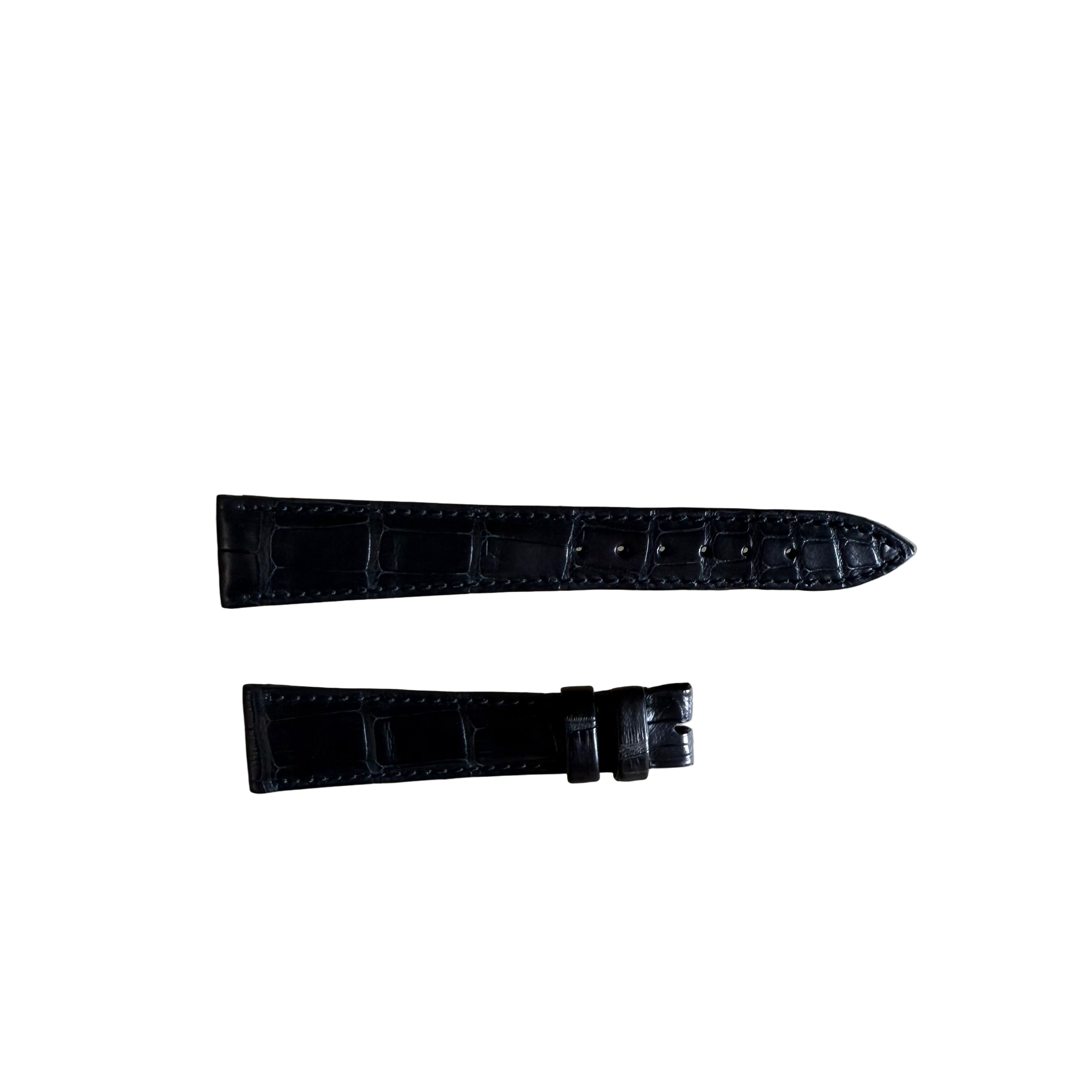 Authentic Breguet Black Crocodile Watch Strap Band 19mm Padded & Stitched