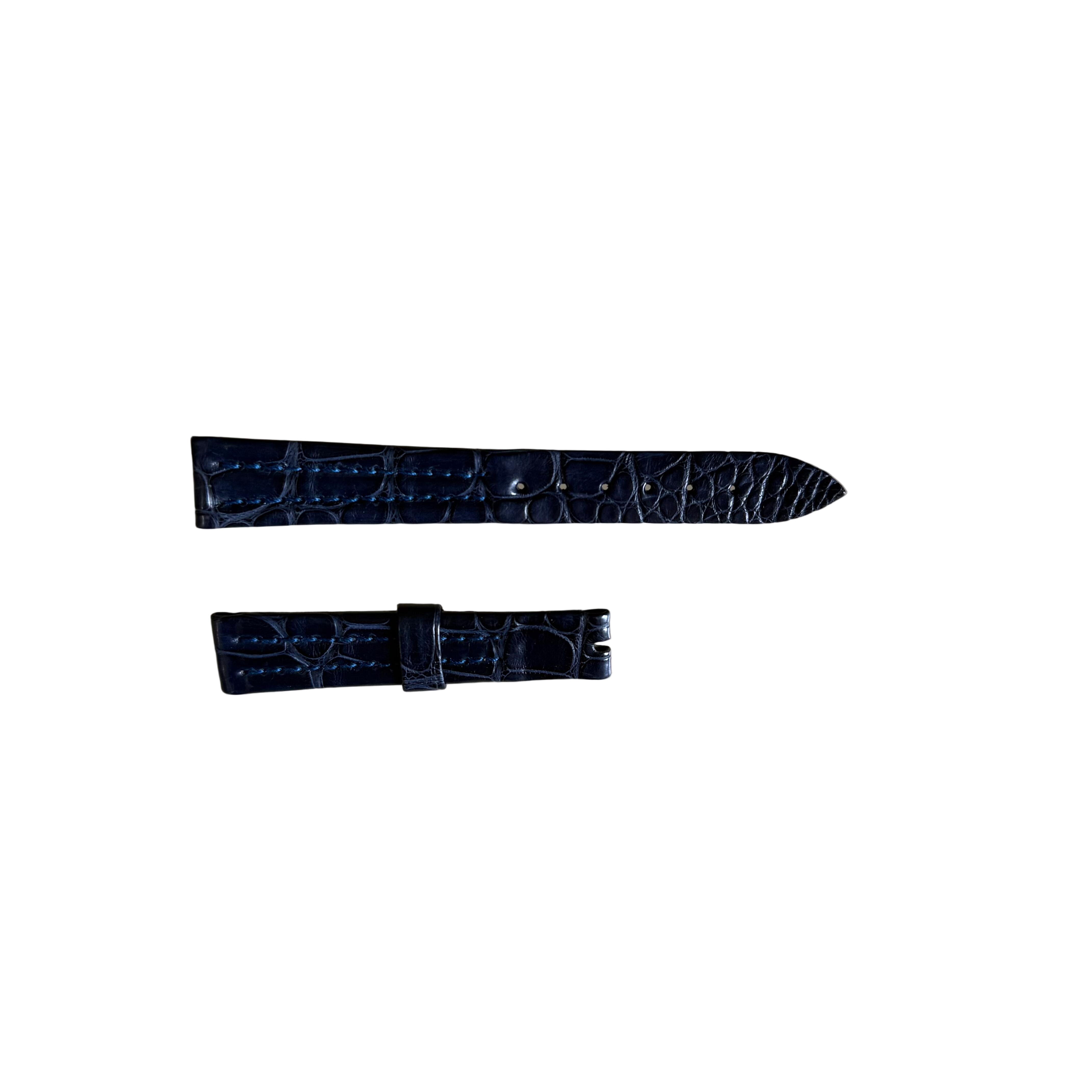 Authentic Breguet Blue Crocodile Watch Strap Band 14.5mm Padded & Stitched