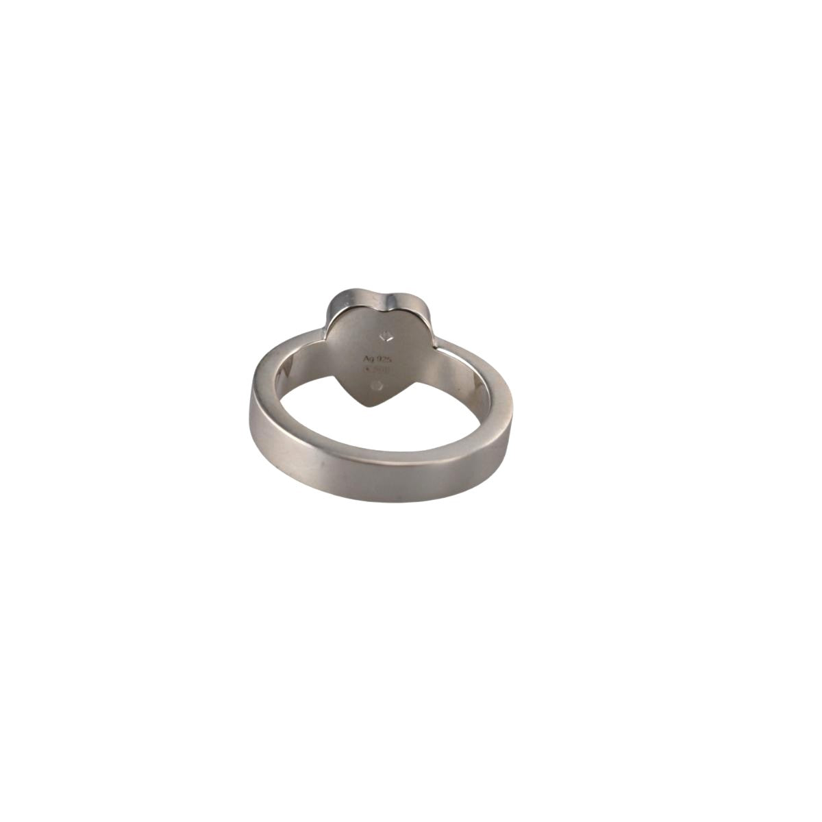 Gucci Trademark Sterling Silver Heart Ring