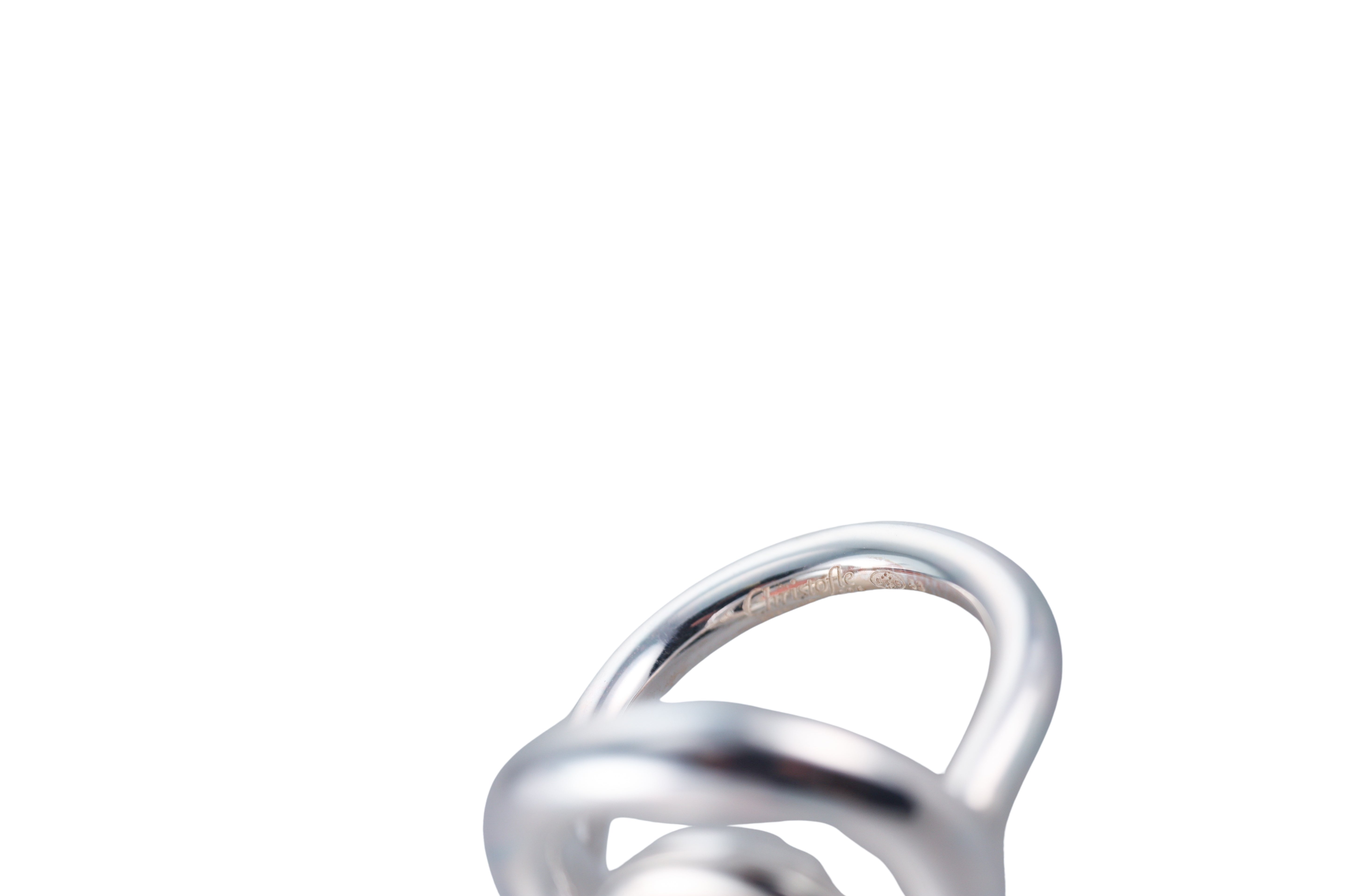 Idole De Christofle Sterling Silver & Rhodocrosite Ring 6762053