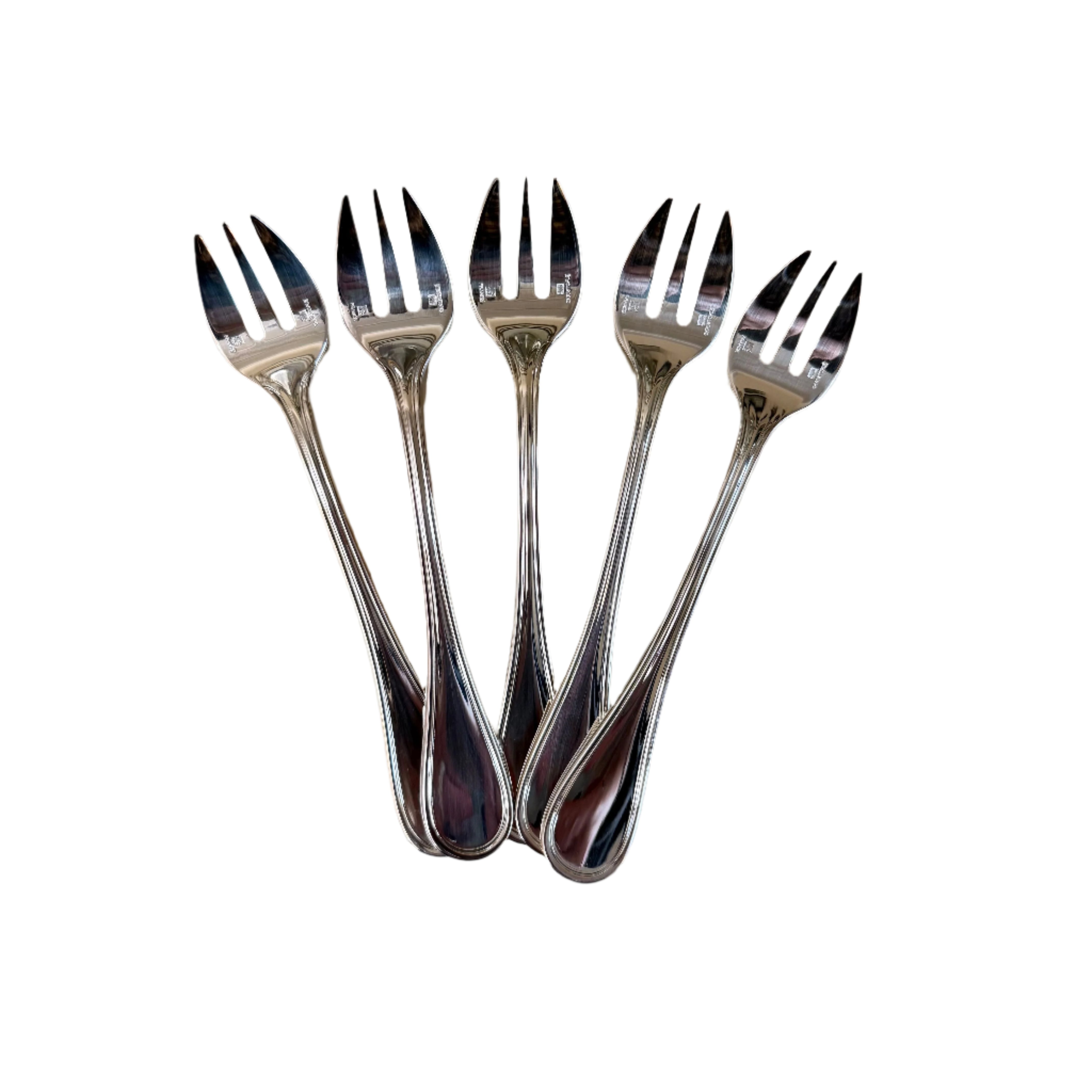 Christofle Albi Silver Plated Oyster Cocktail Fork Set of 5 0021048