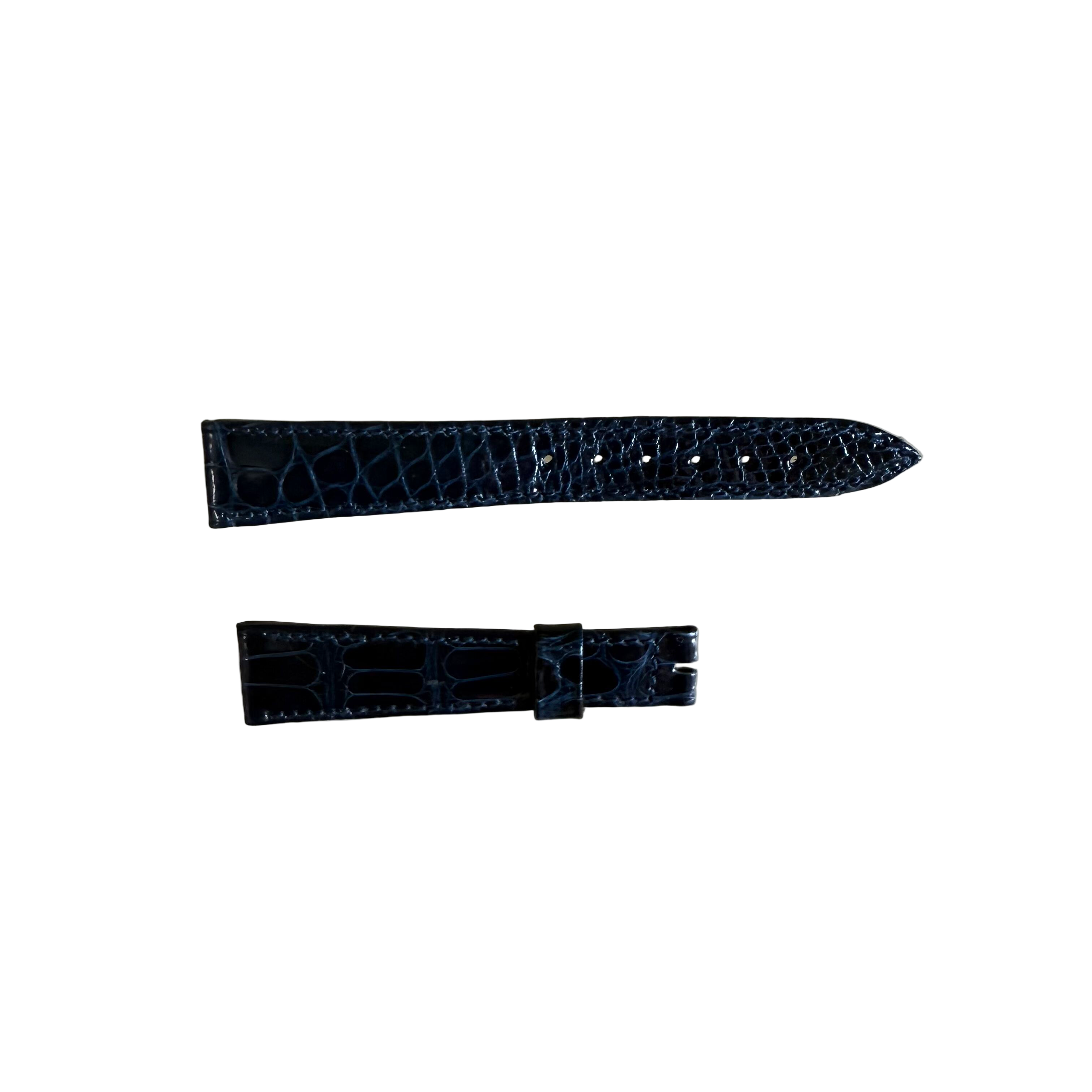 Authentic Breguet Blue Crocodile Watch Strap Band 17mm Padded & Stitched