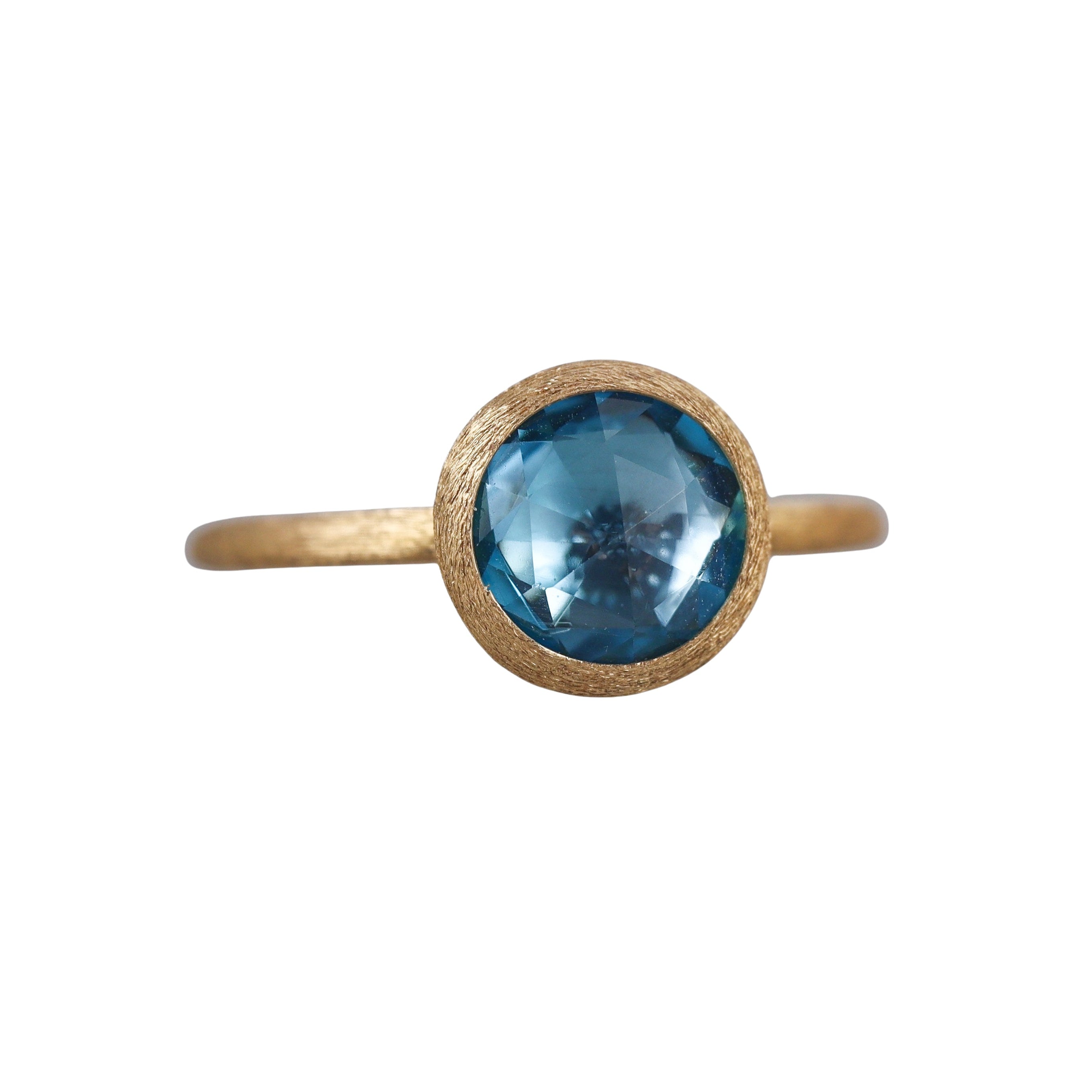 Marco Bicego Jaipur 18K Gold Blue Topaz Small Ring
