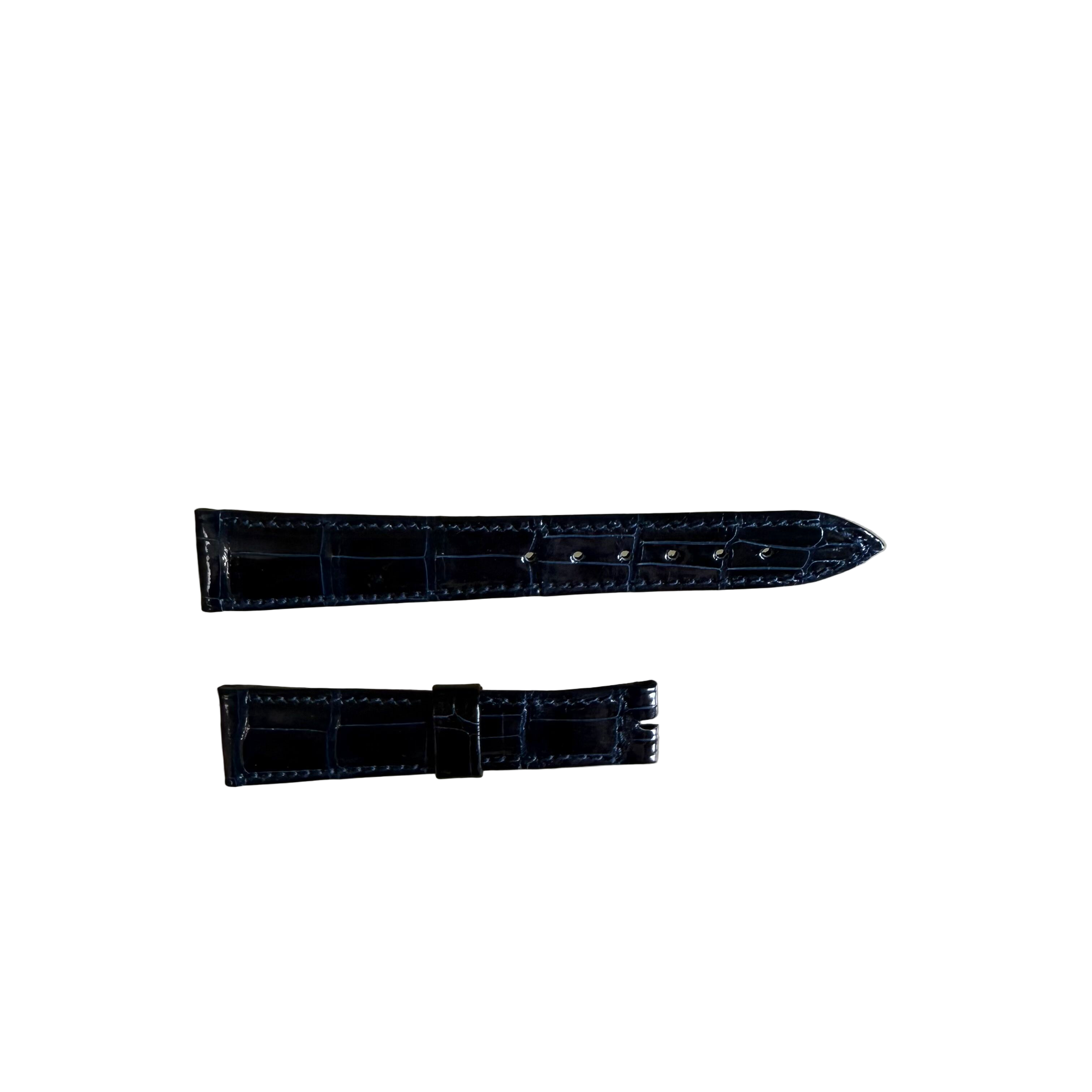 Authentic Breguet Blue Crocodile Watch Strap Band 17.5mm Padded & Stitched