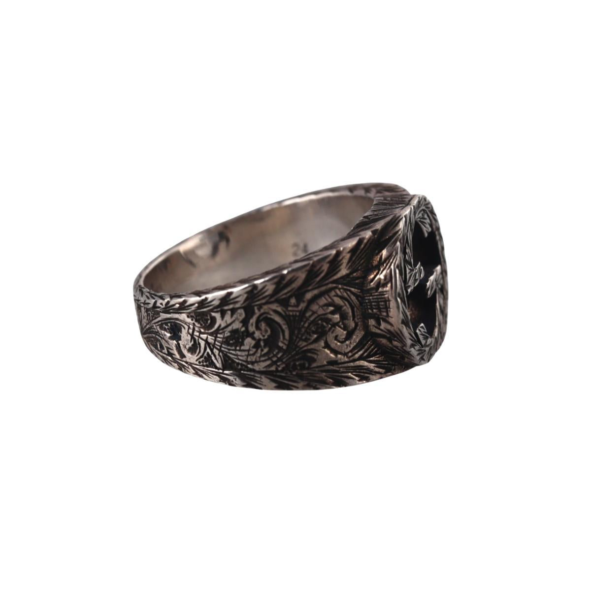 Gucci Interlocking G Paisley Sterling Silver Ring