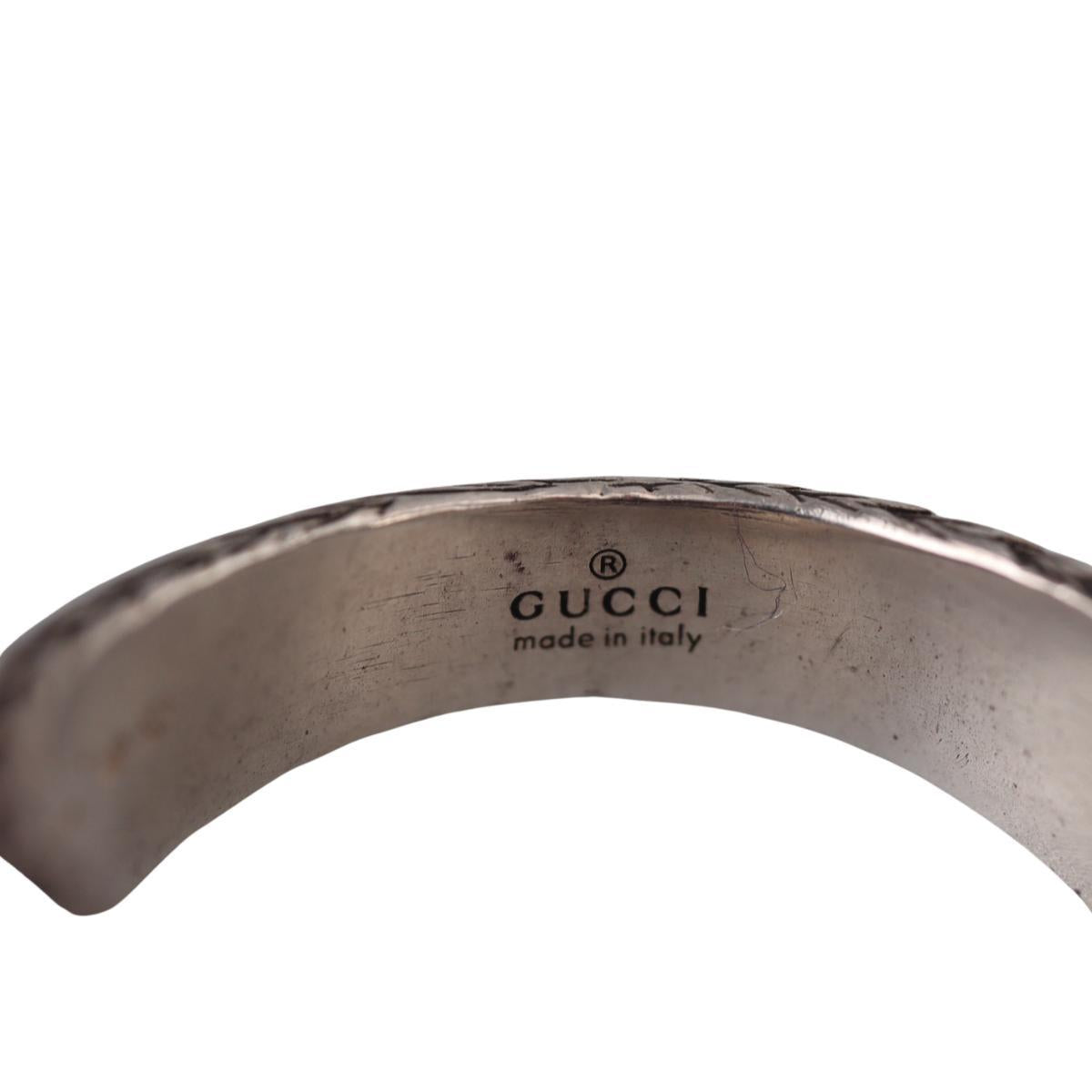 Gucci Interlocking G Paisley Sterling Silver Ring