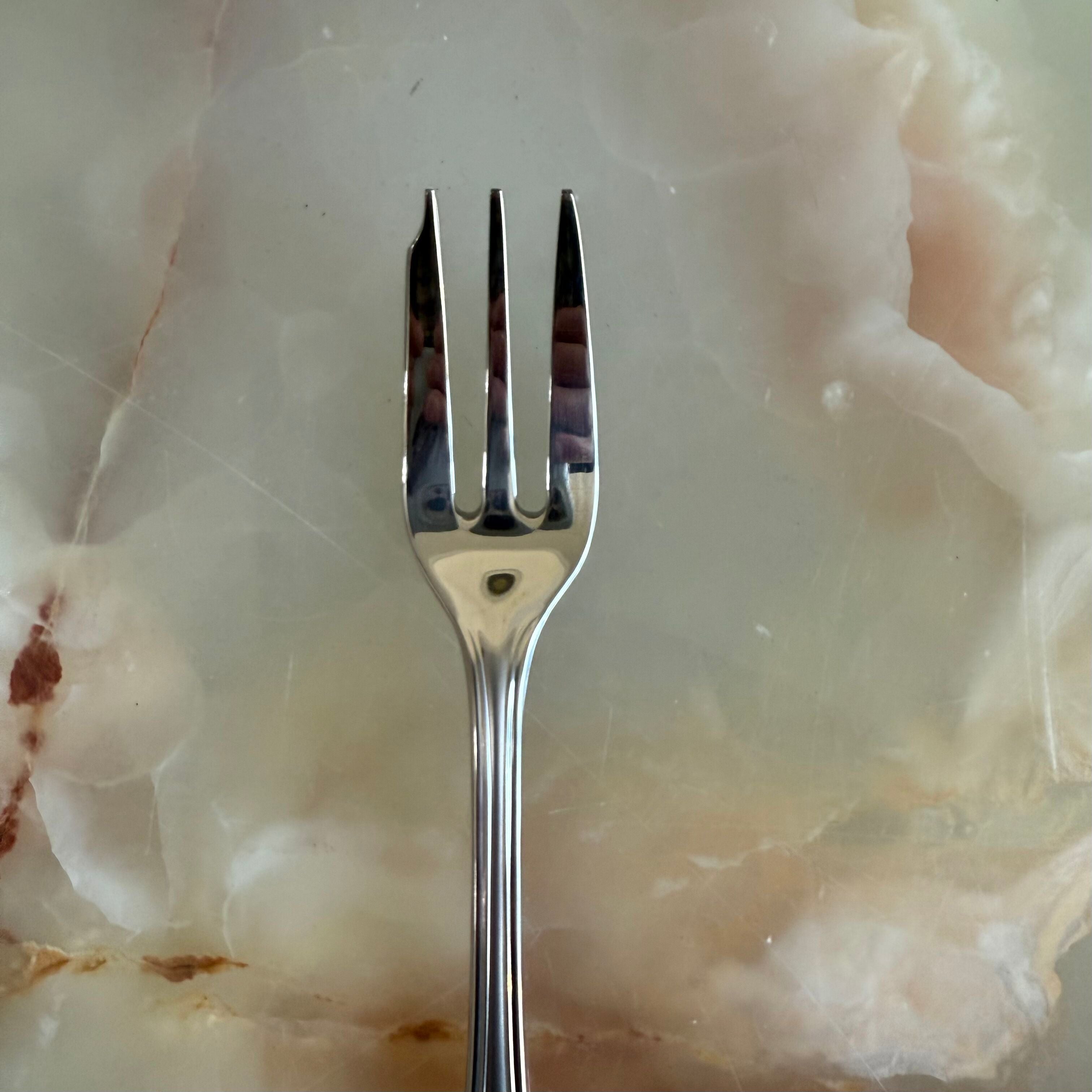 Christofle Albi Satin Stainless Steel Pastry Fork Set of 6 2424046