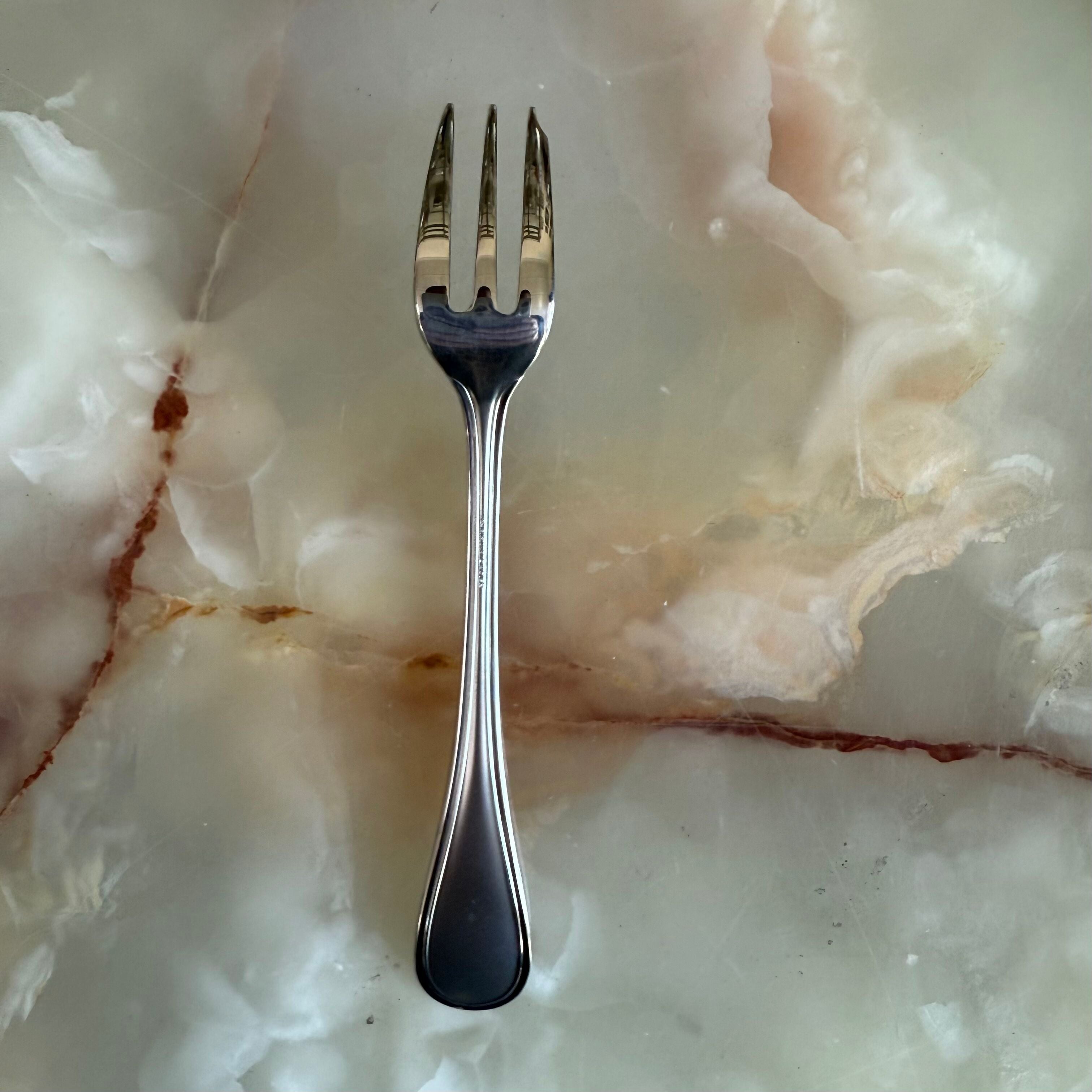 Christofle Albi Satin Stainless Steel Pastry Fork Set of 6 2424046