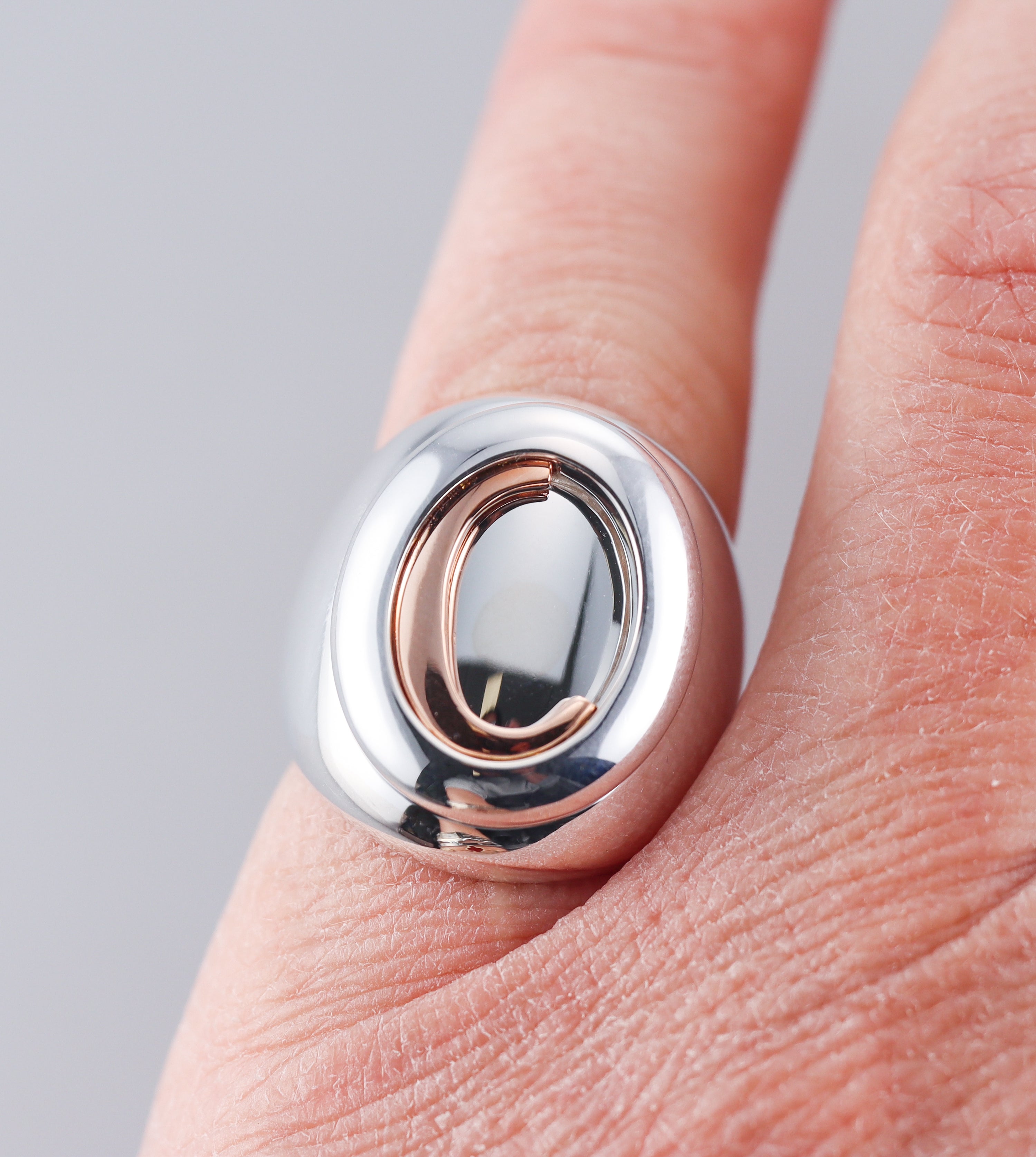 Christofle Sterling Silver Gold Signet Ring 6761149