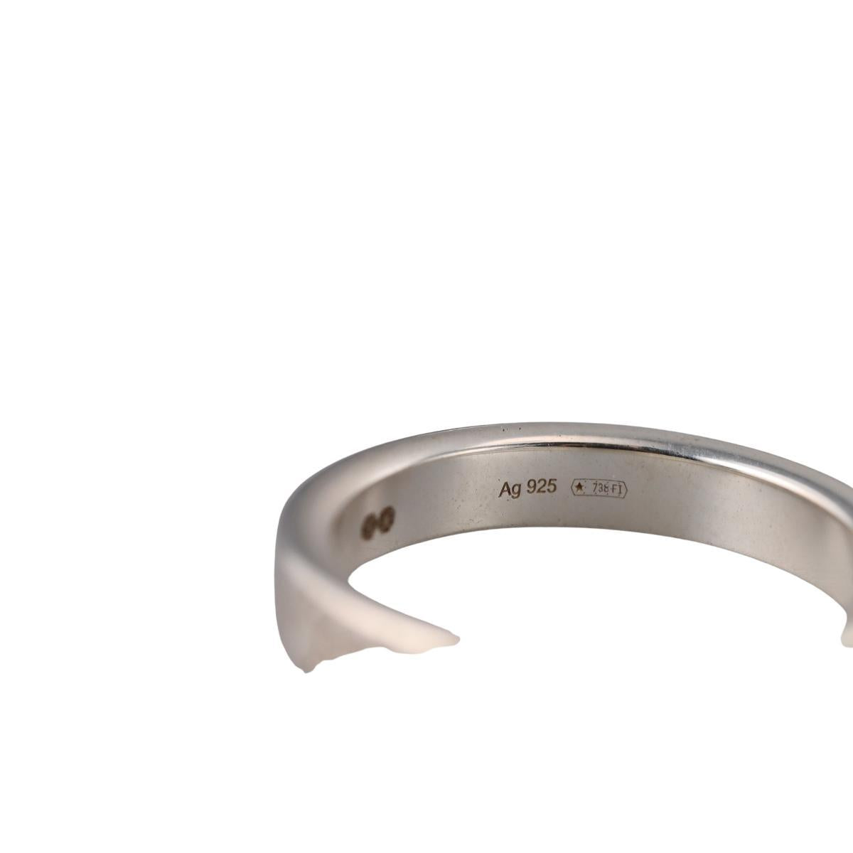Gucci Signature Sterling Silver 4mm Band Ring