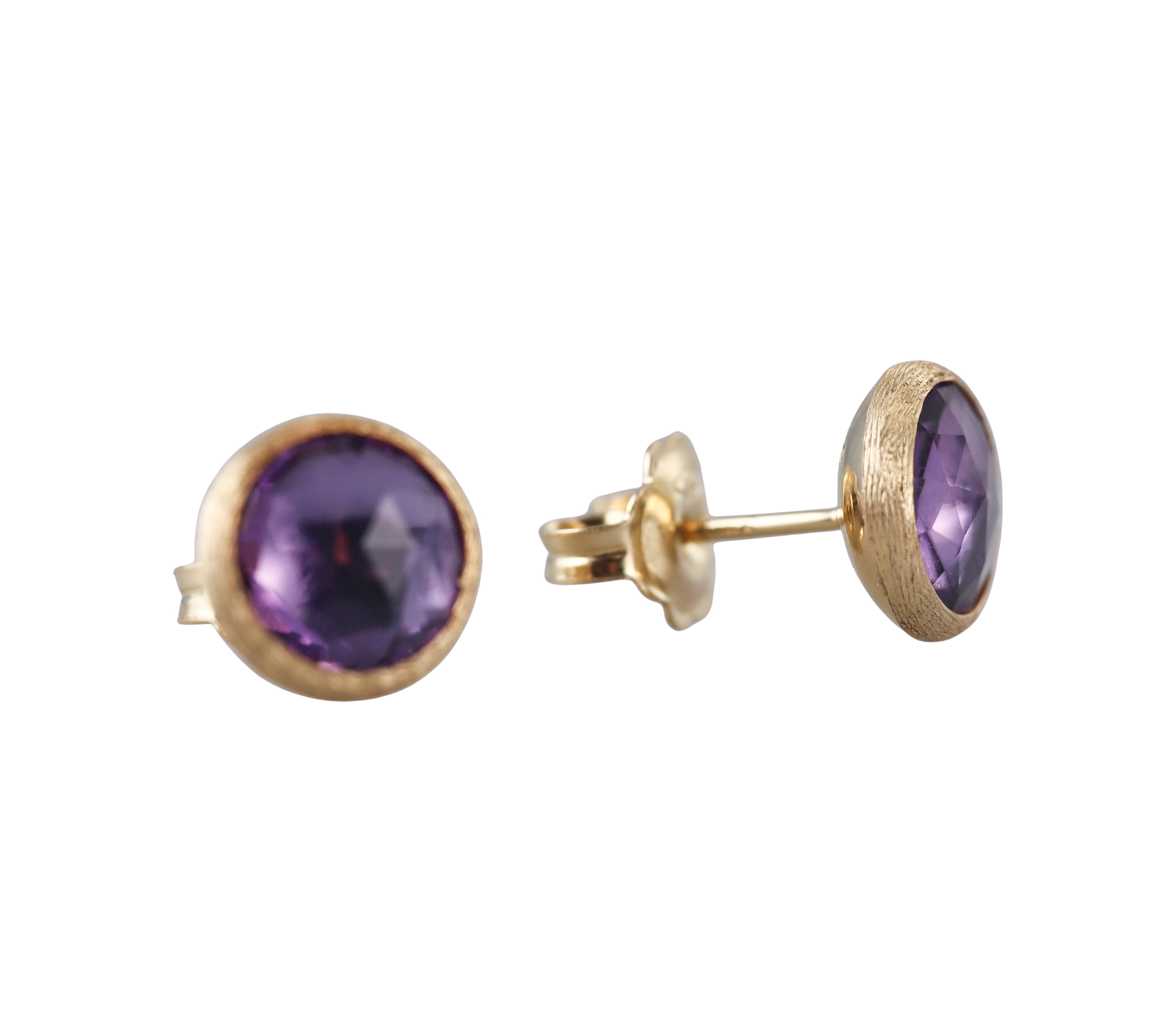 Marco Bicego Jaipur 18K Amethyst Stud Earrings Small
