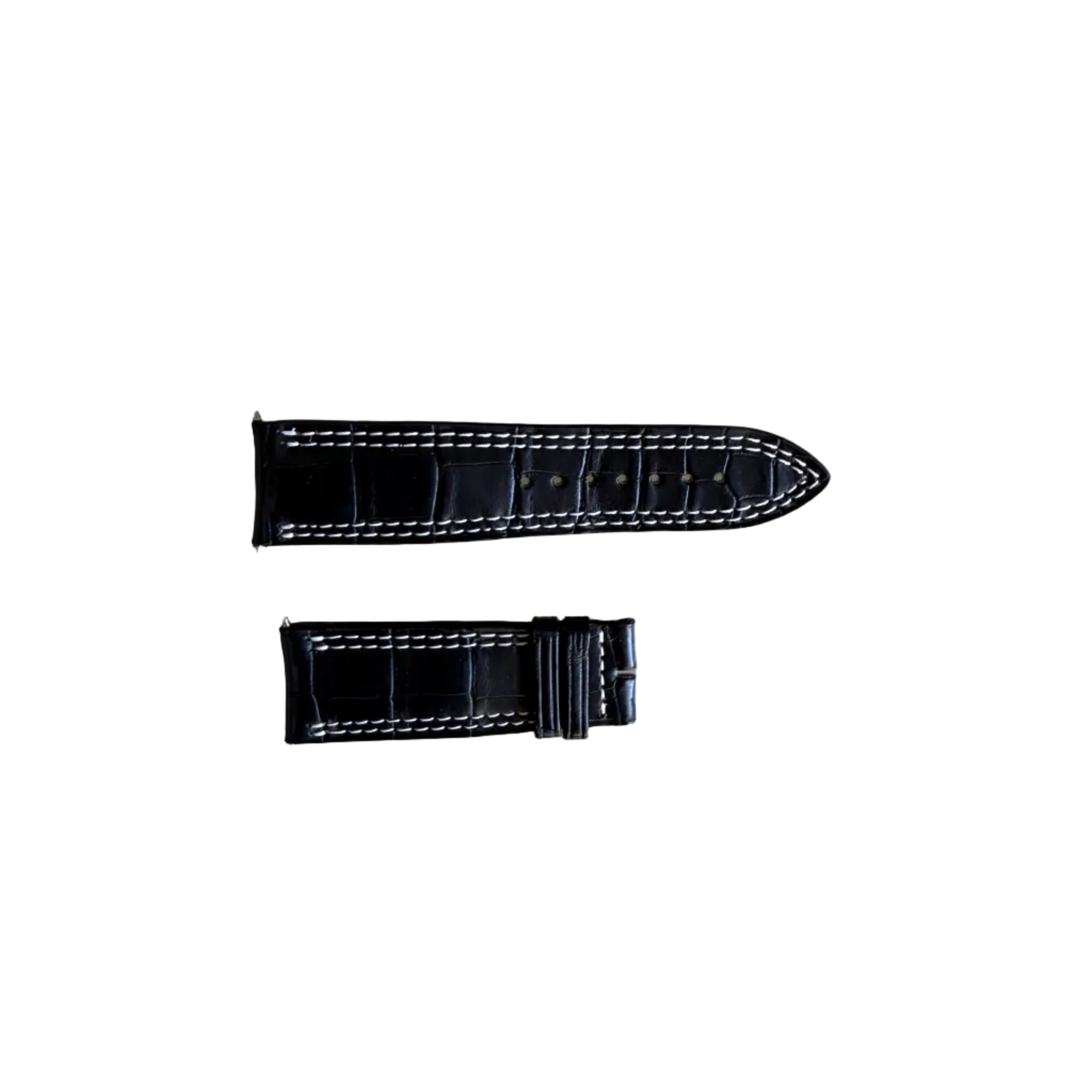 Authentic Jaeger LeCoultre Black Alligator Watch Strap Band 21mm