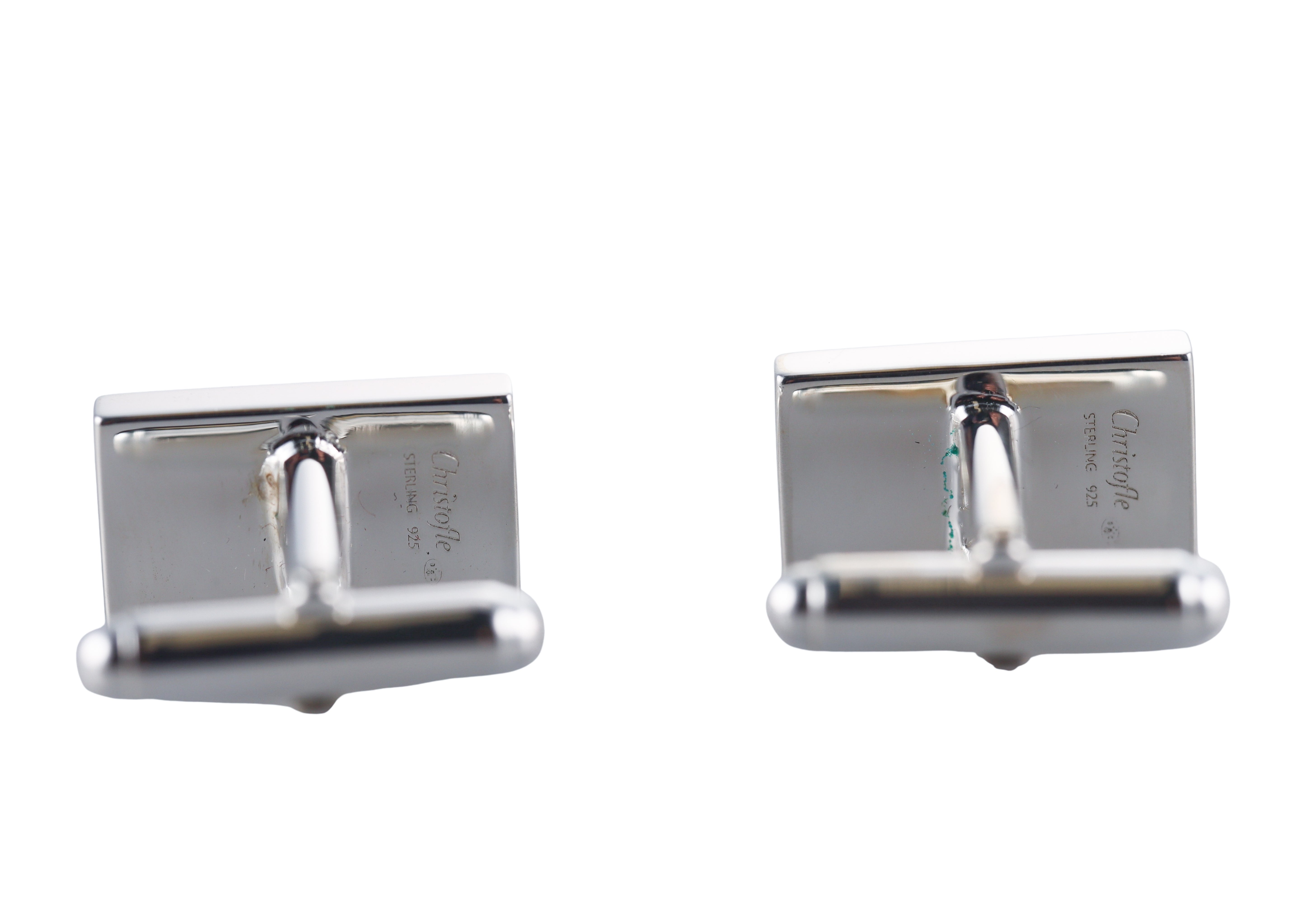 Christofle Code Royale White Sterling Silver Cufflinks 6758812