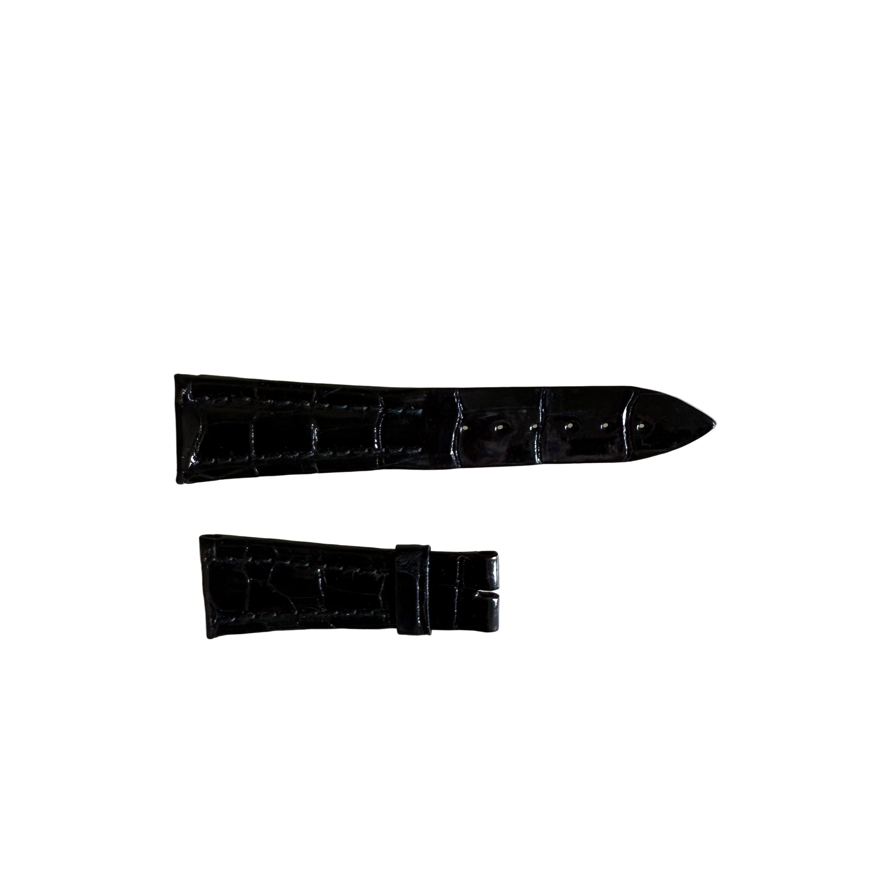 Authentic Breguet Black Crocodile Watch Strap Band 22mm Padded & Stitched