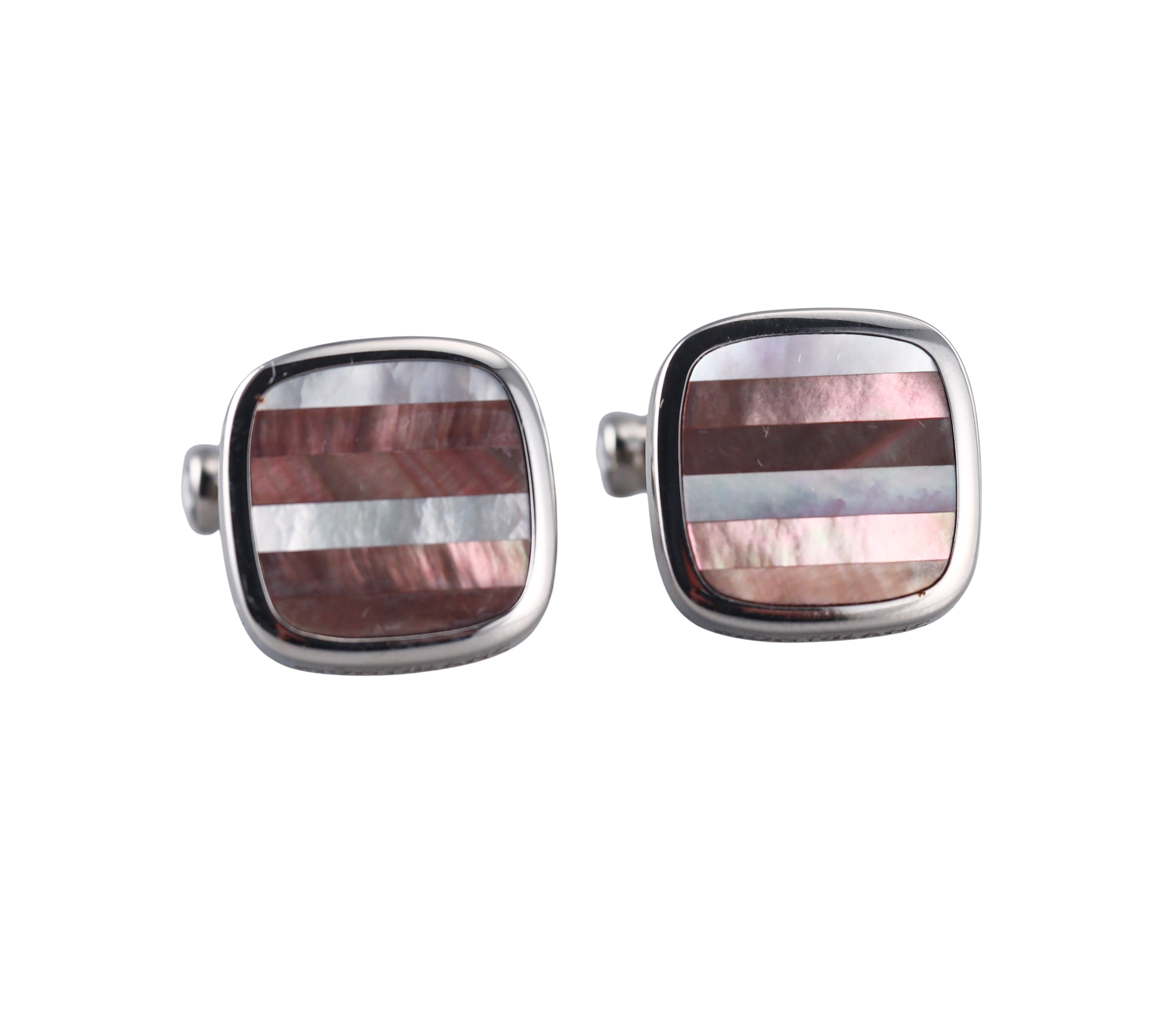 Montblanc Stainless Steel Mother of Pearl Cufflinks 109512