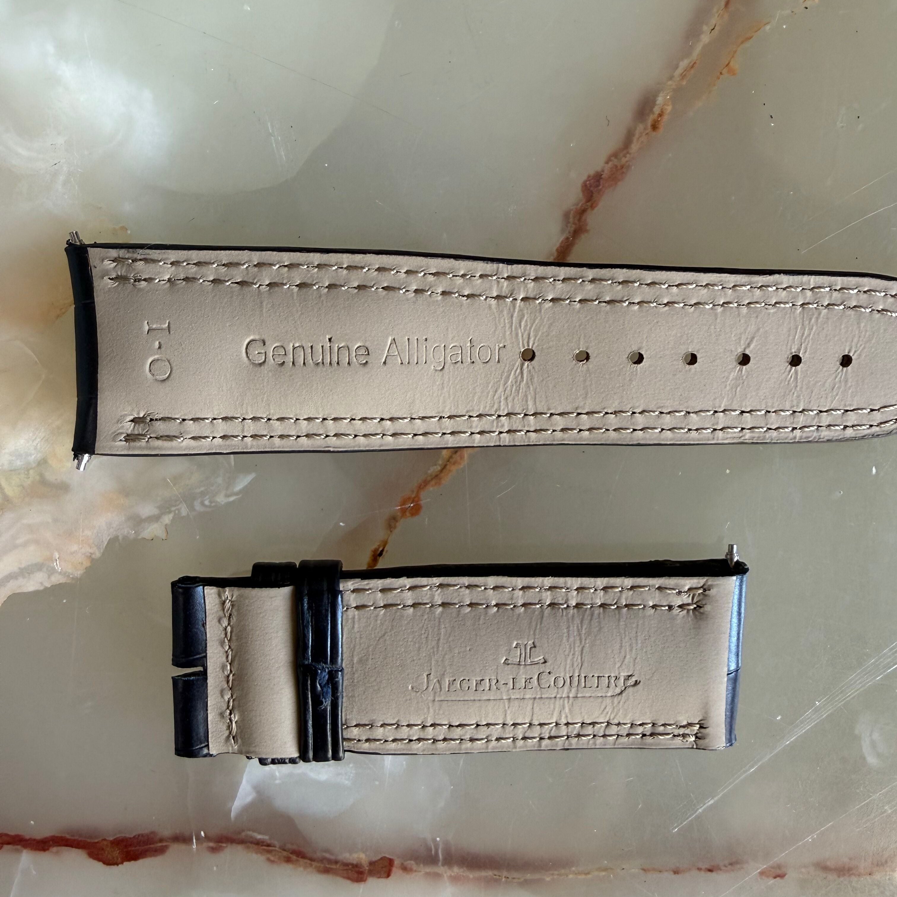 Authentic Jaeger LeCoultre Black Alligator Watch Strap Band 21mm