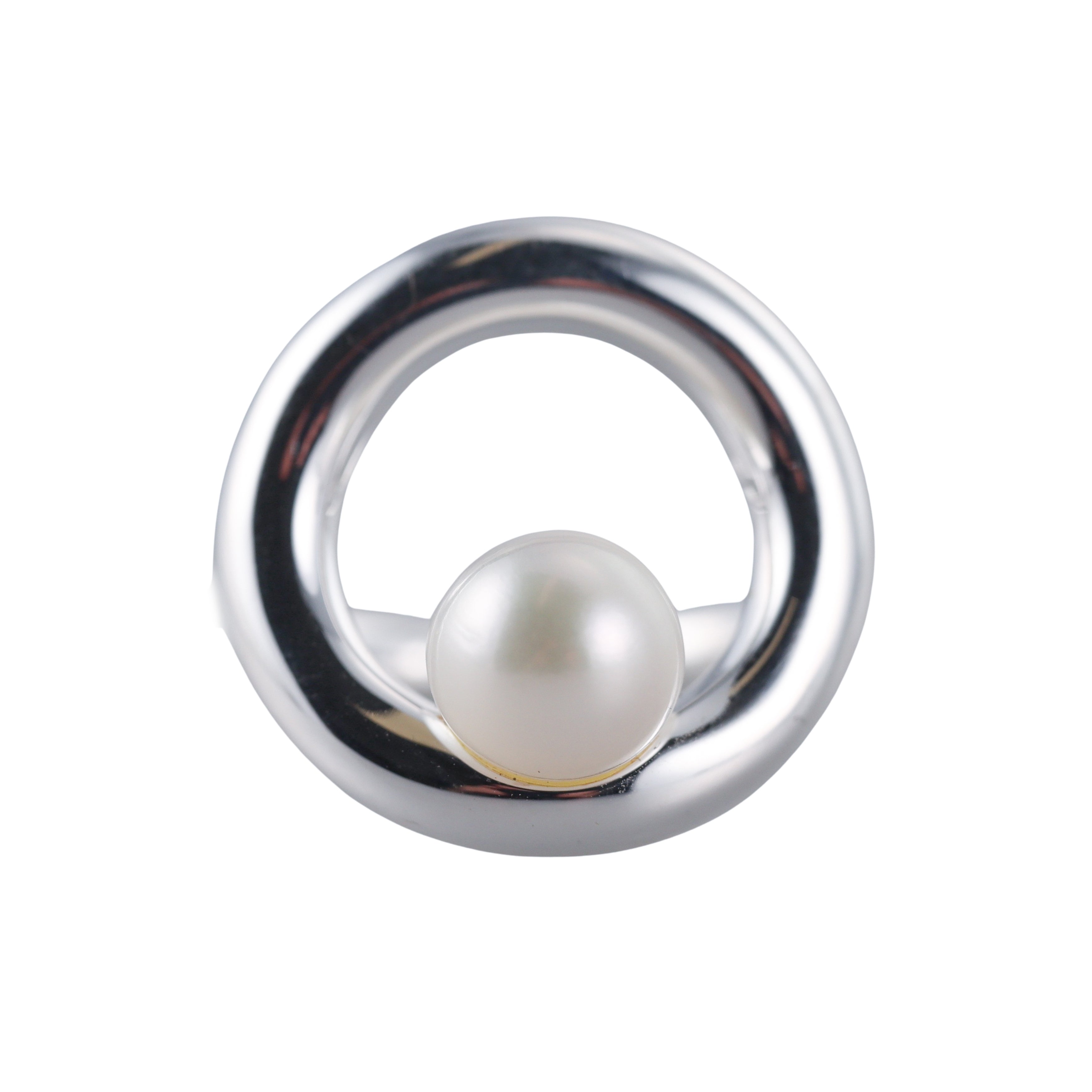 Idole De Christofle Pearl Sterling Silver Ring 6070153