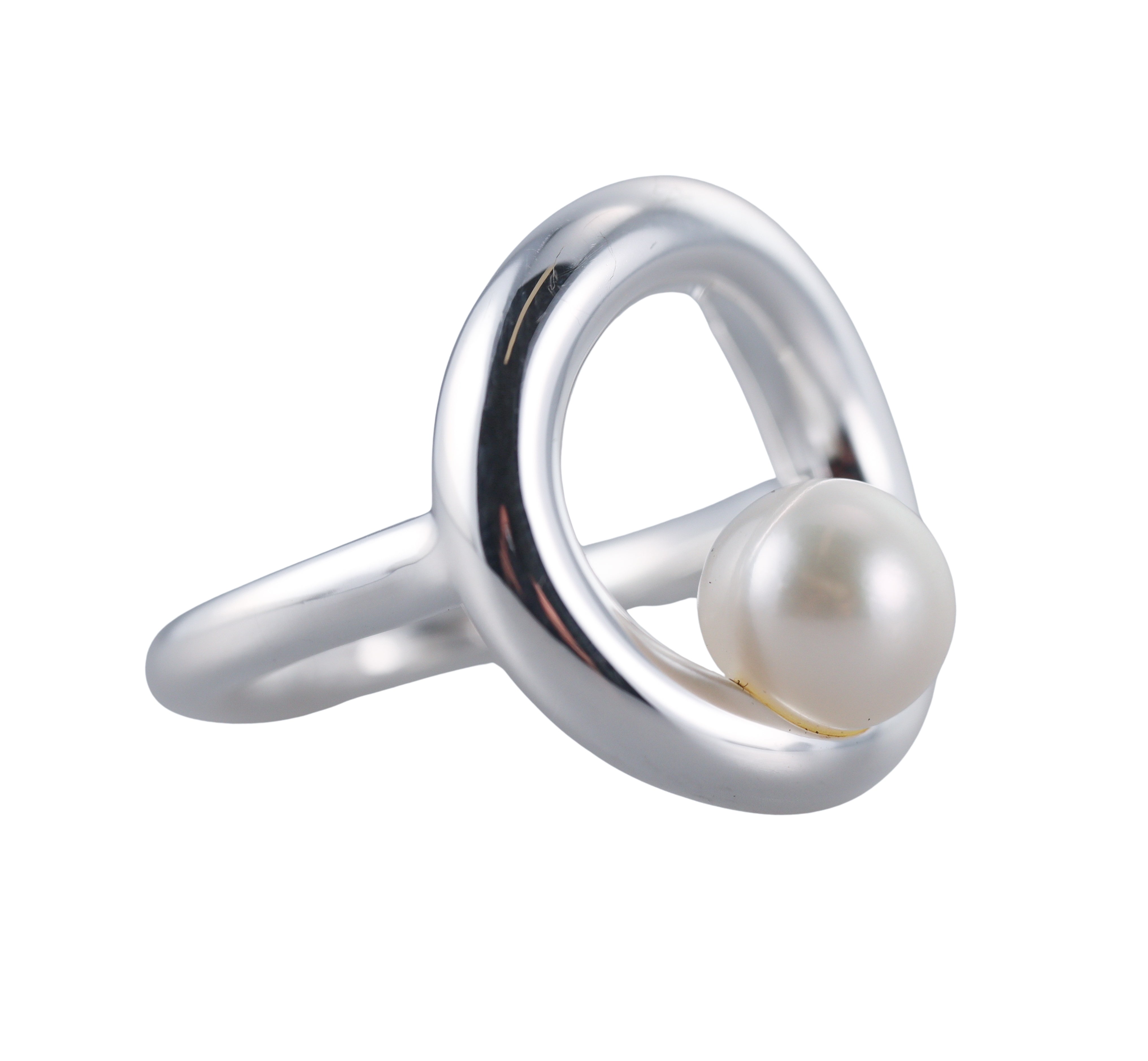 Idole De Christofle Pearl Sterling Silver Ring 6070153