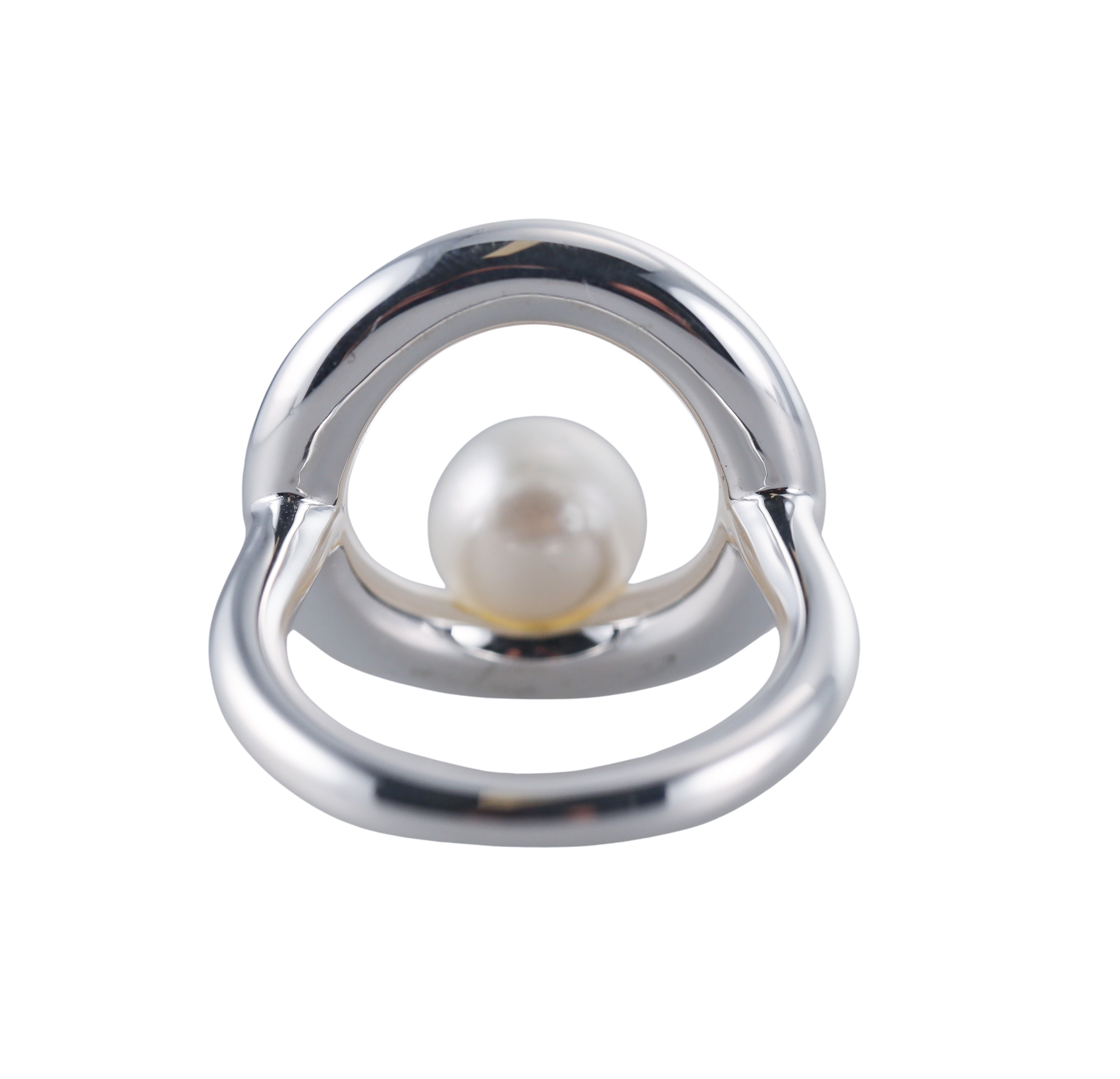 Idole De Christofle Pearl Sterling Silver Ring 6070153