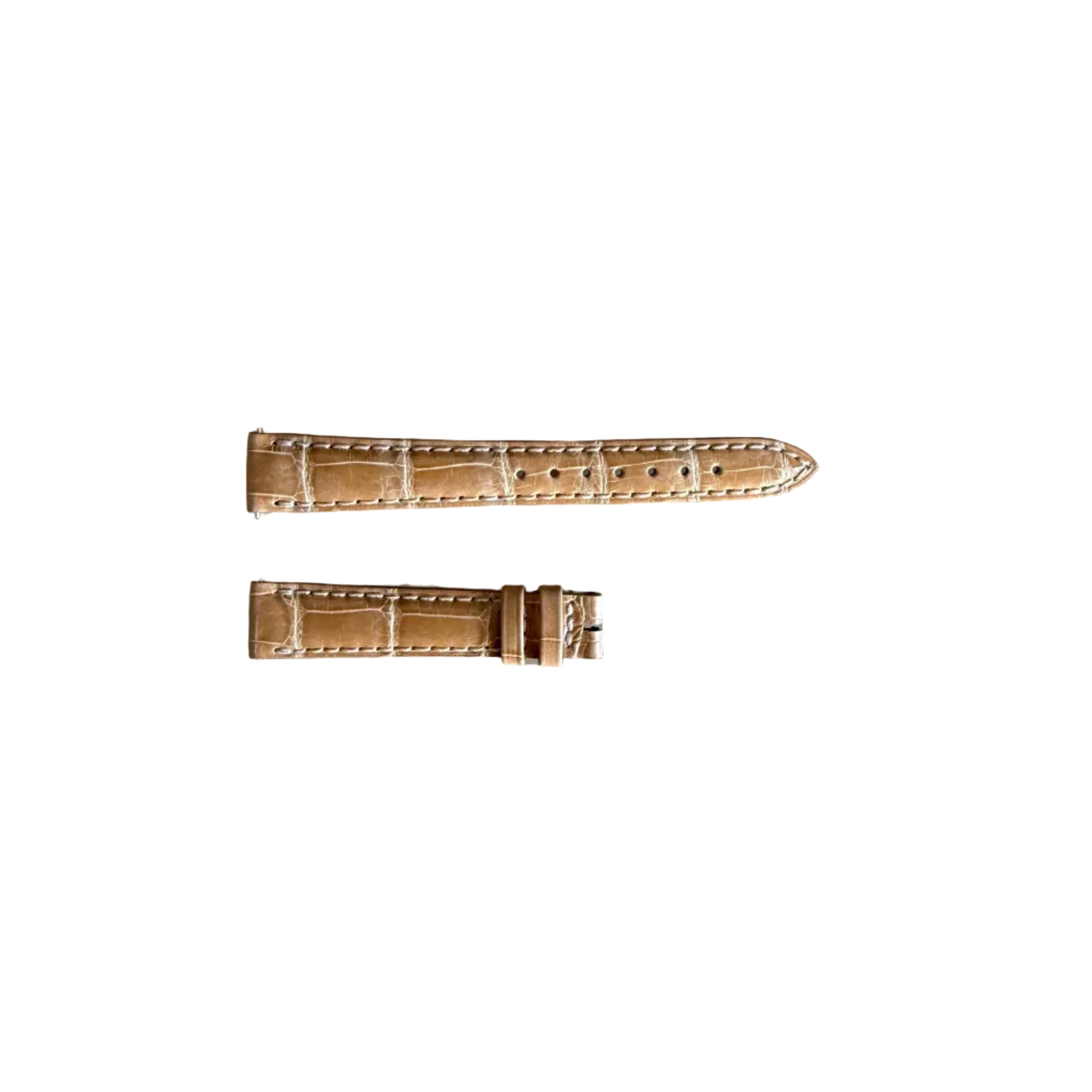 Authentic Jaeger LeCoultre Beige Alligator Watch Strap Band 14mm