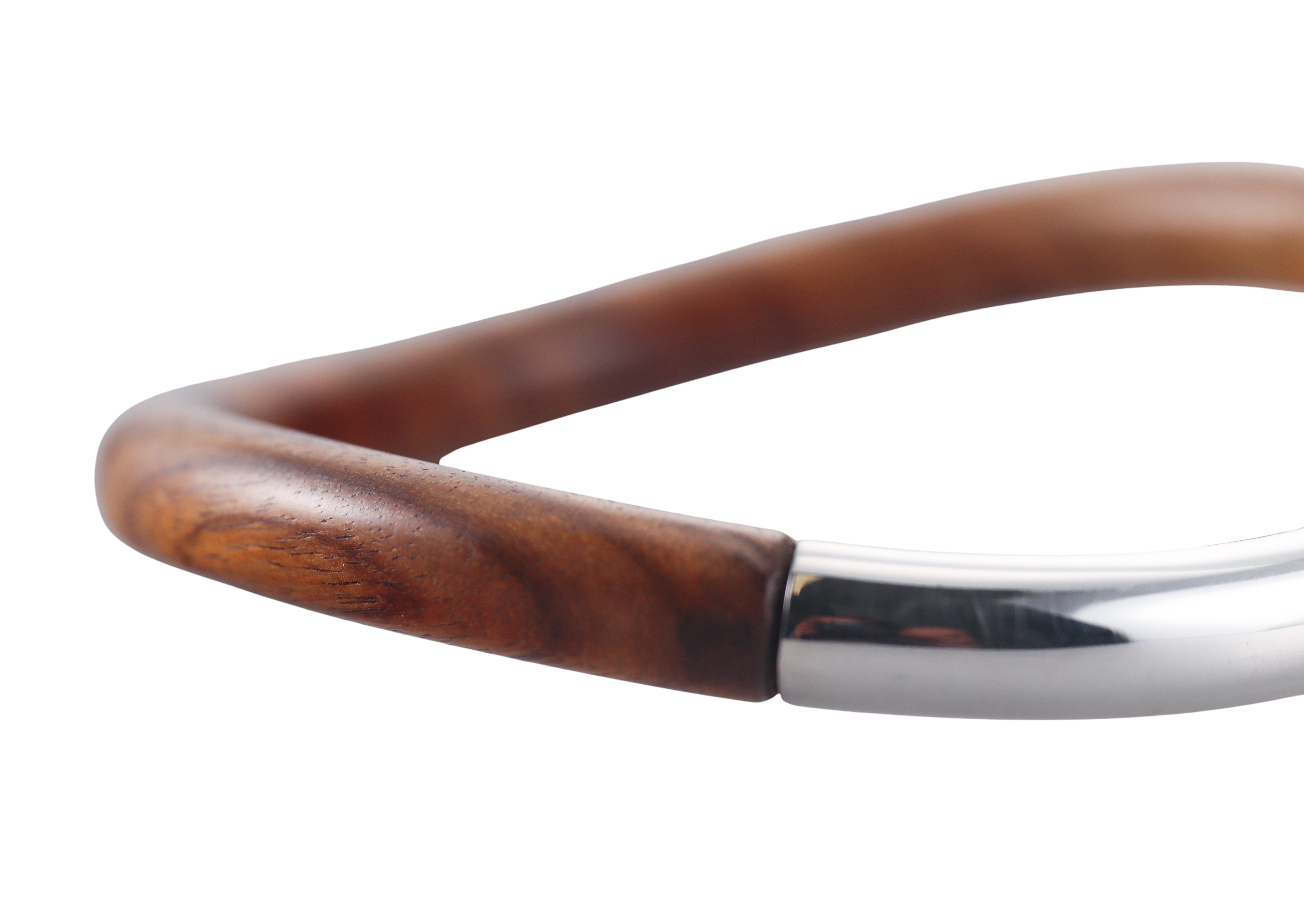 Idole De Christofle Bois & Argent Sterling Silver Rosewood Bracelet 6706023