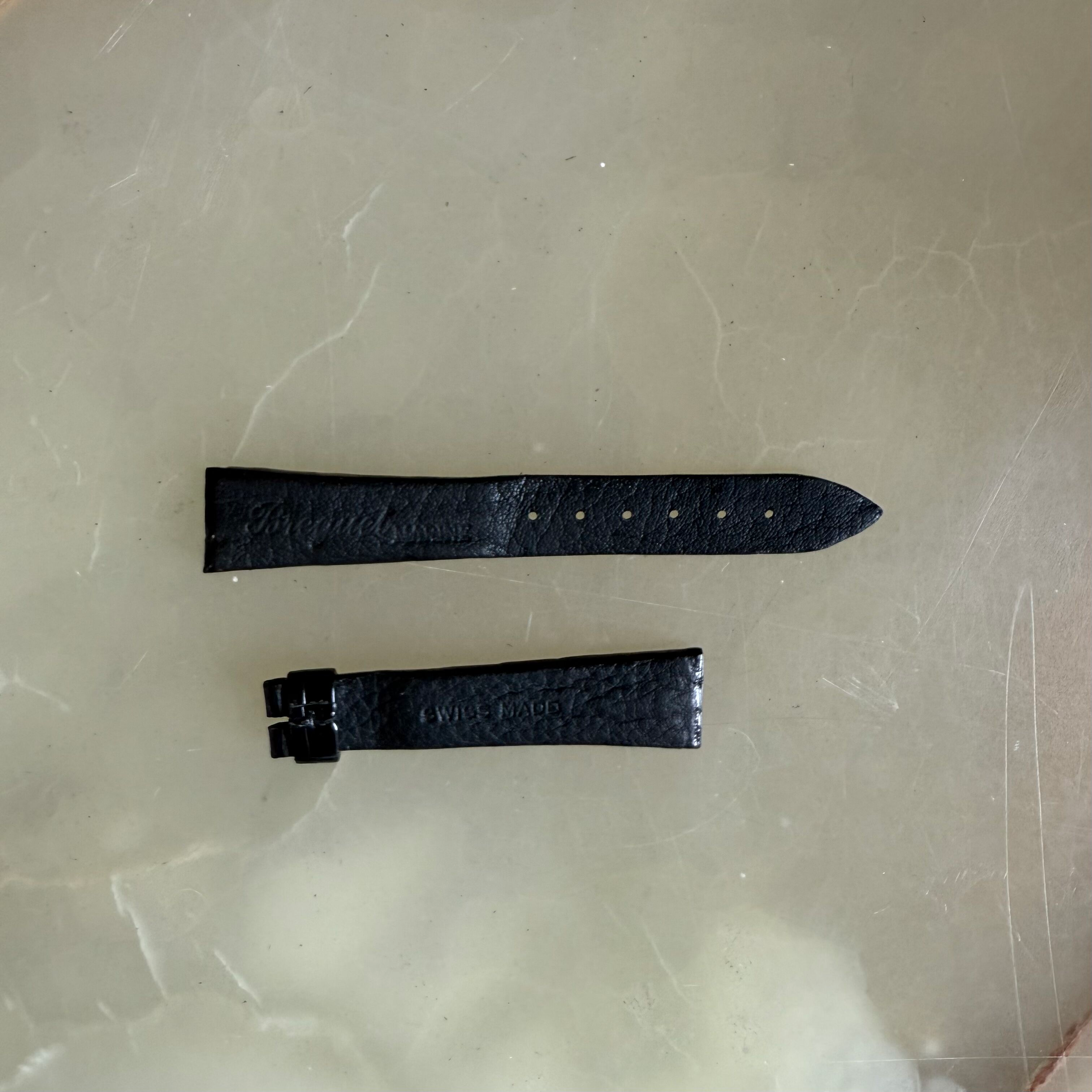 Authentic Breguet Black Crocodile Watch Strap Band 18mm Padded & Stitched
