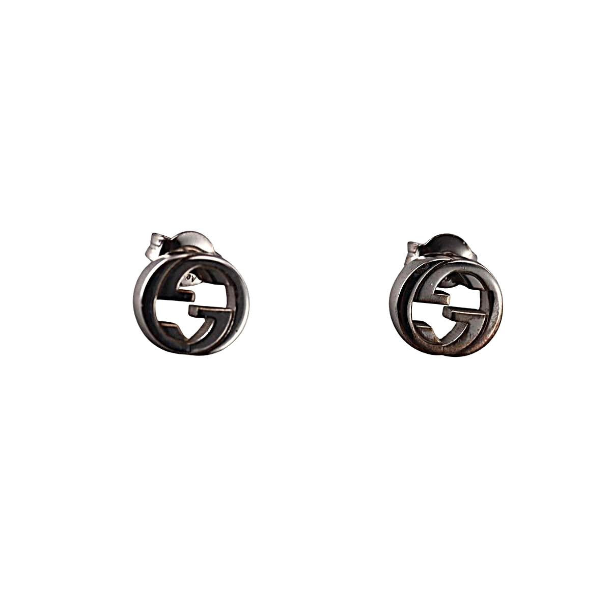Gucci Interlocking G Sterling Silver Small Stud Earrings