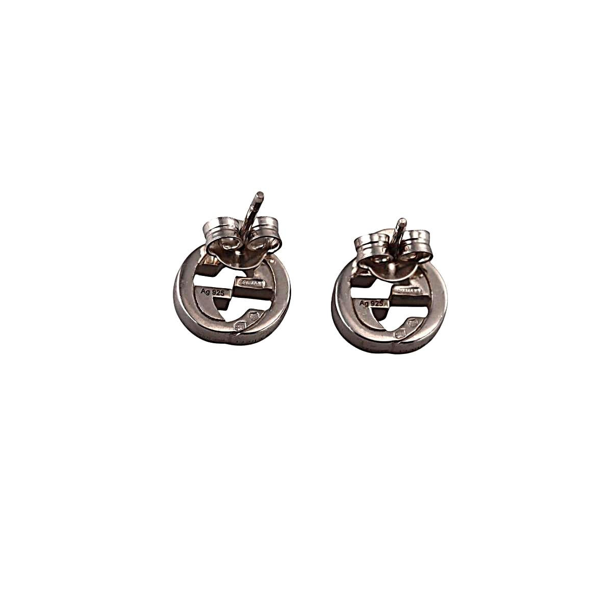 Gucci Interlocking G Sterling Silver Small Stud Earrings