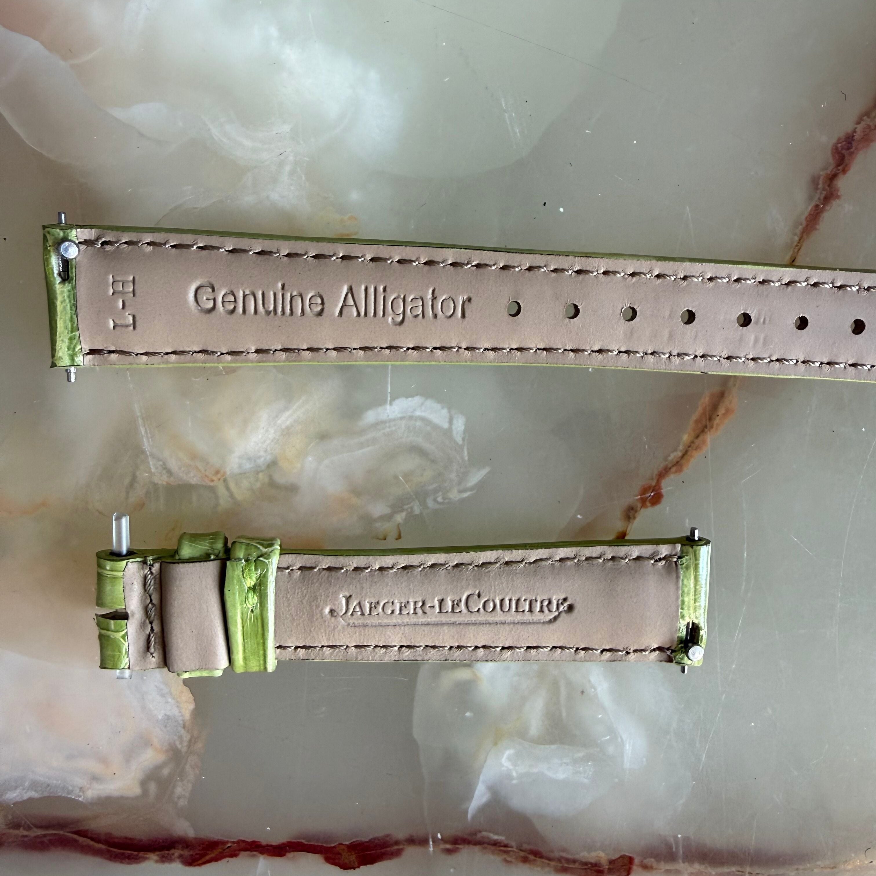 Authentic Jaeger LeCoultre Green Alligator Watch Strap Band 14.5mm