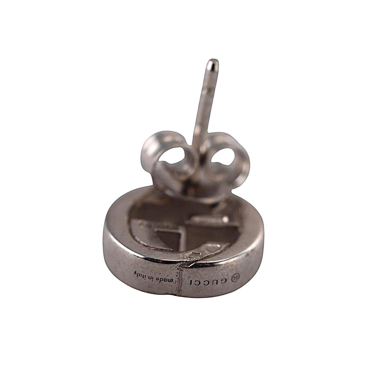 Gucci Interlocking G Sterling Silver Small Stud Earrings