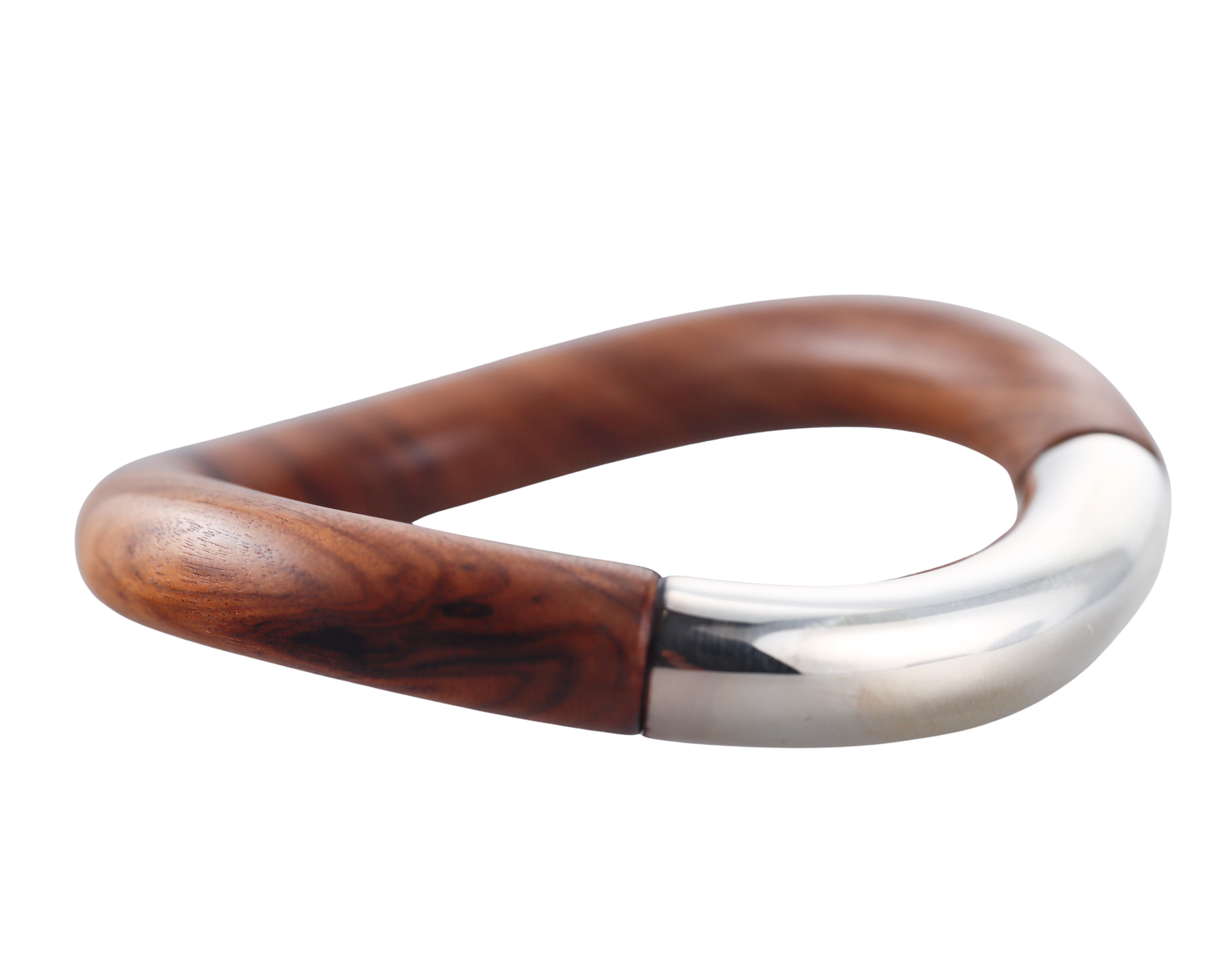 Idole De Christofle Bois & Argent Sterling Silver Rosewood Bracelet 6706020