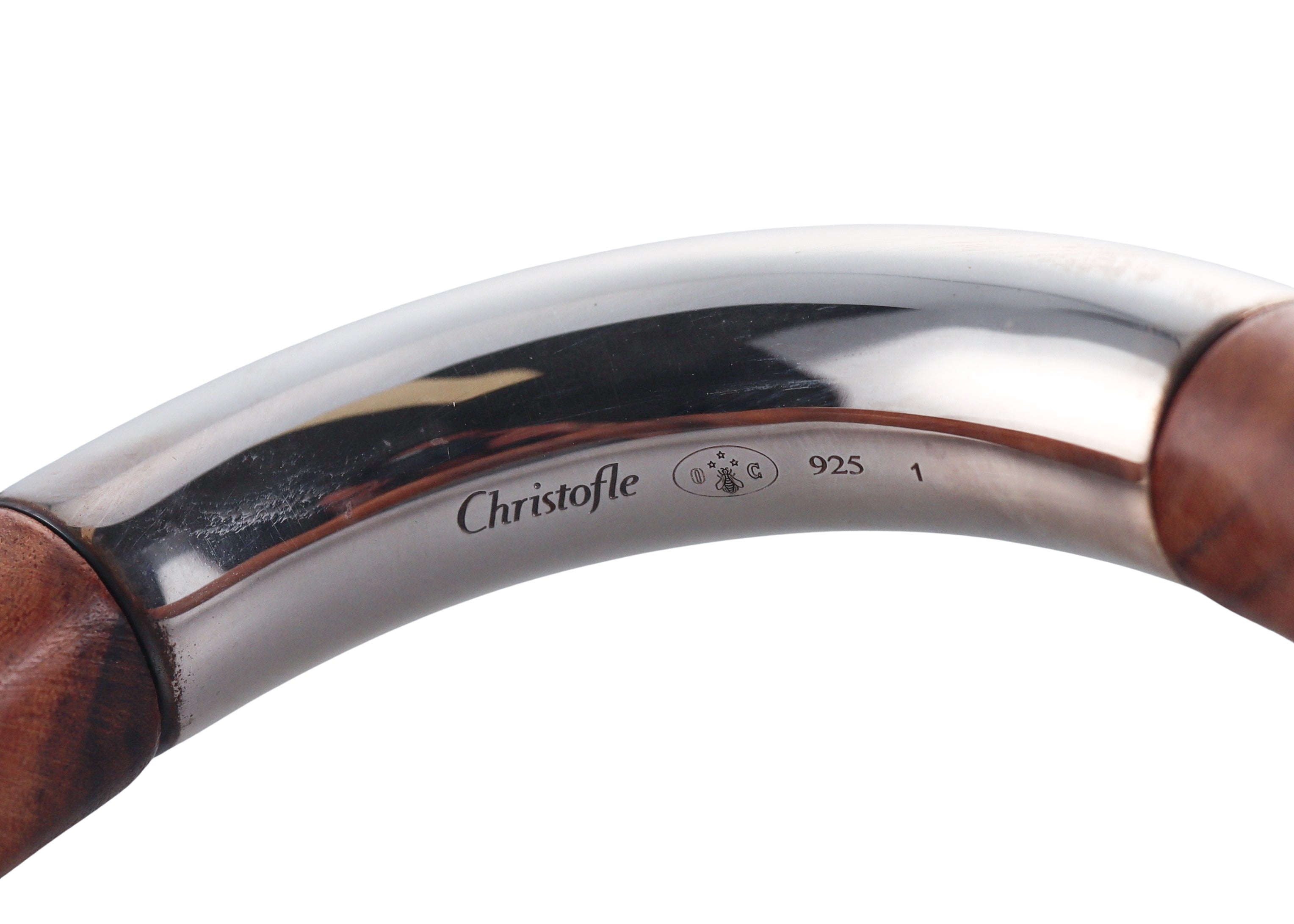 Idole De Christofle Bois & Argent Sterling Silver Rosewood Bracelet 6706020