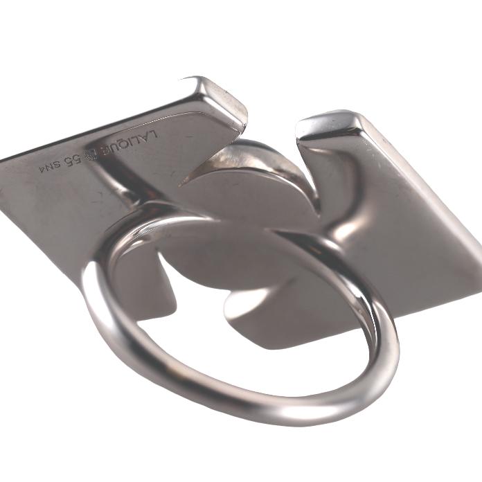 Lalique 1925 Crystal Silver Plated Ring 10680000