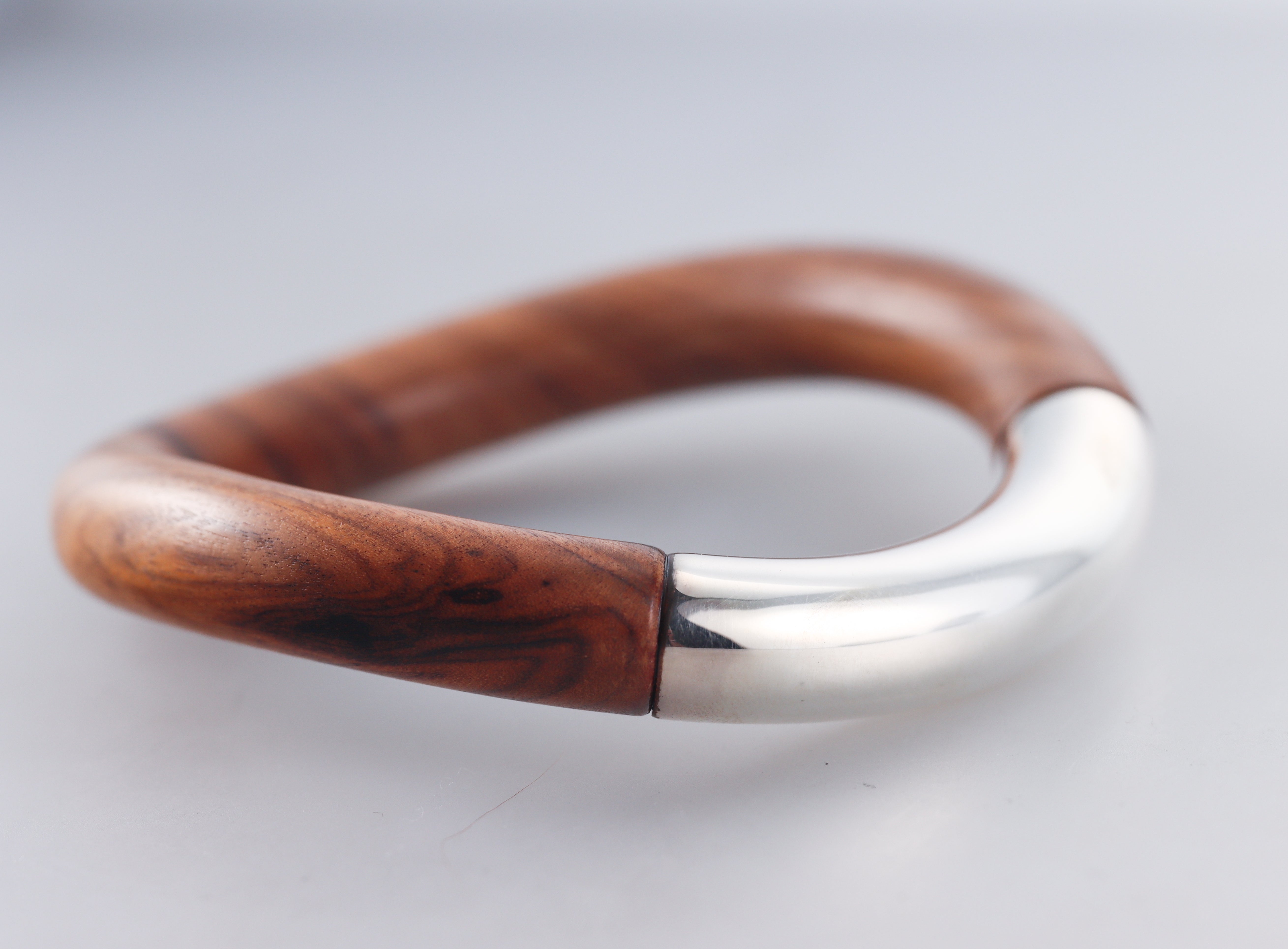 Idole De Christofle Bois & Argent Sterling Silver Rosewood Bracelet 6706020