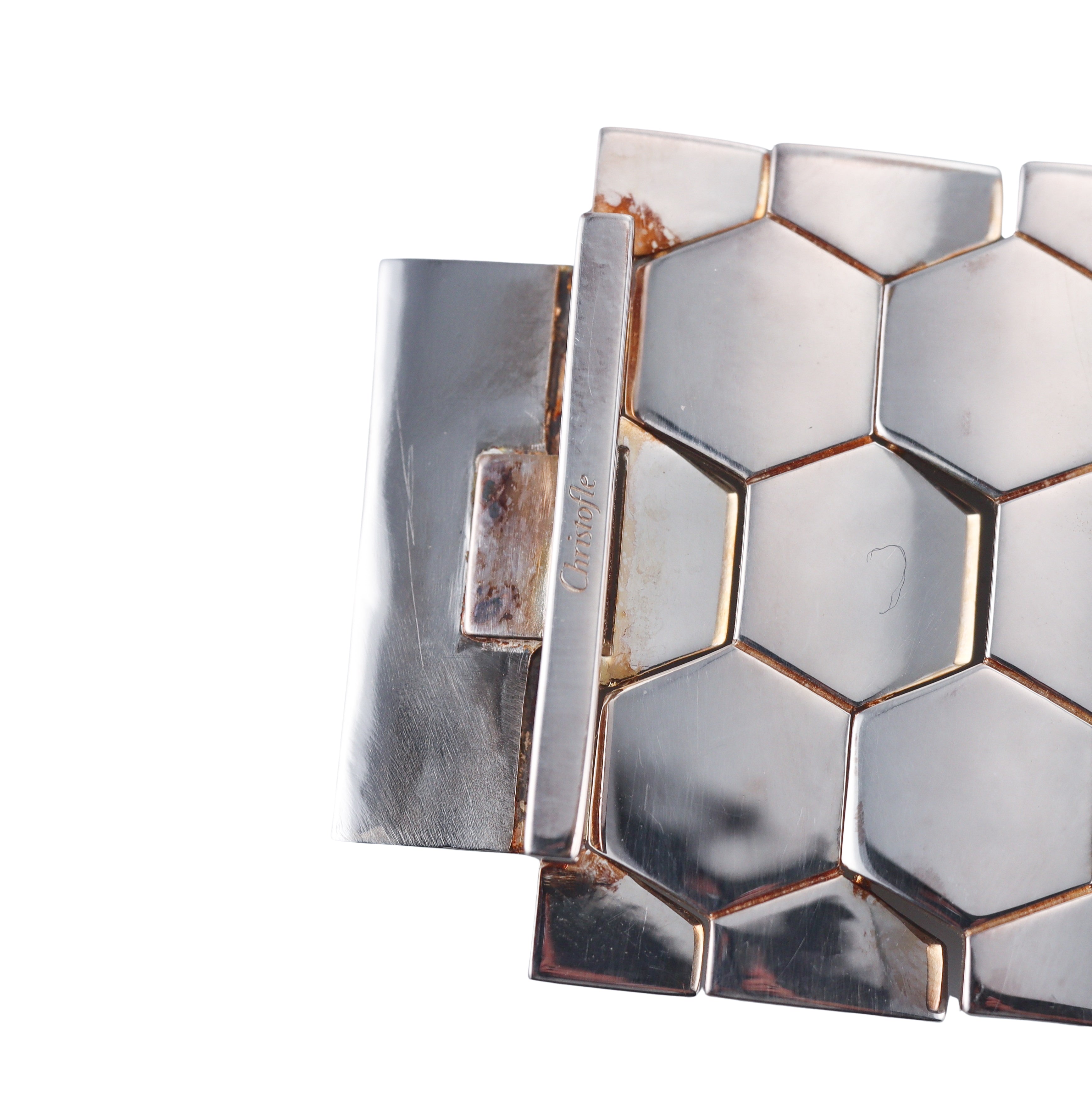 Christofle Code Royale Hexagon Sterling Silver Bracelet 6758021