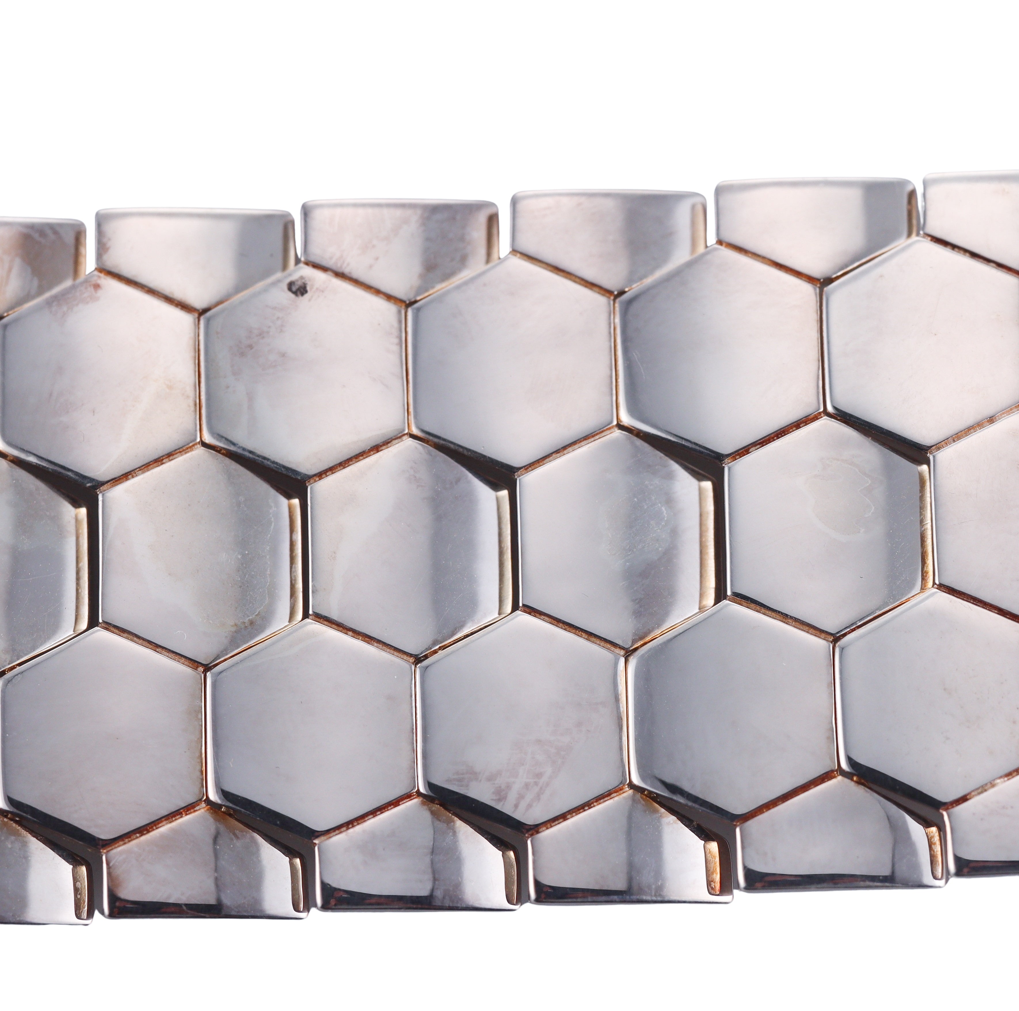 Christofle Code Royale Hexagon Sterling Silver Bracelet 6758021