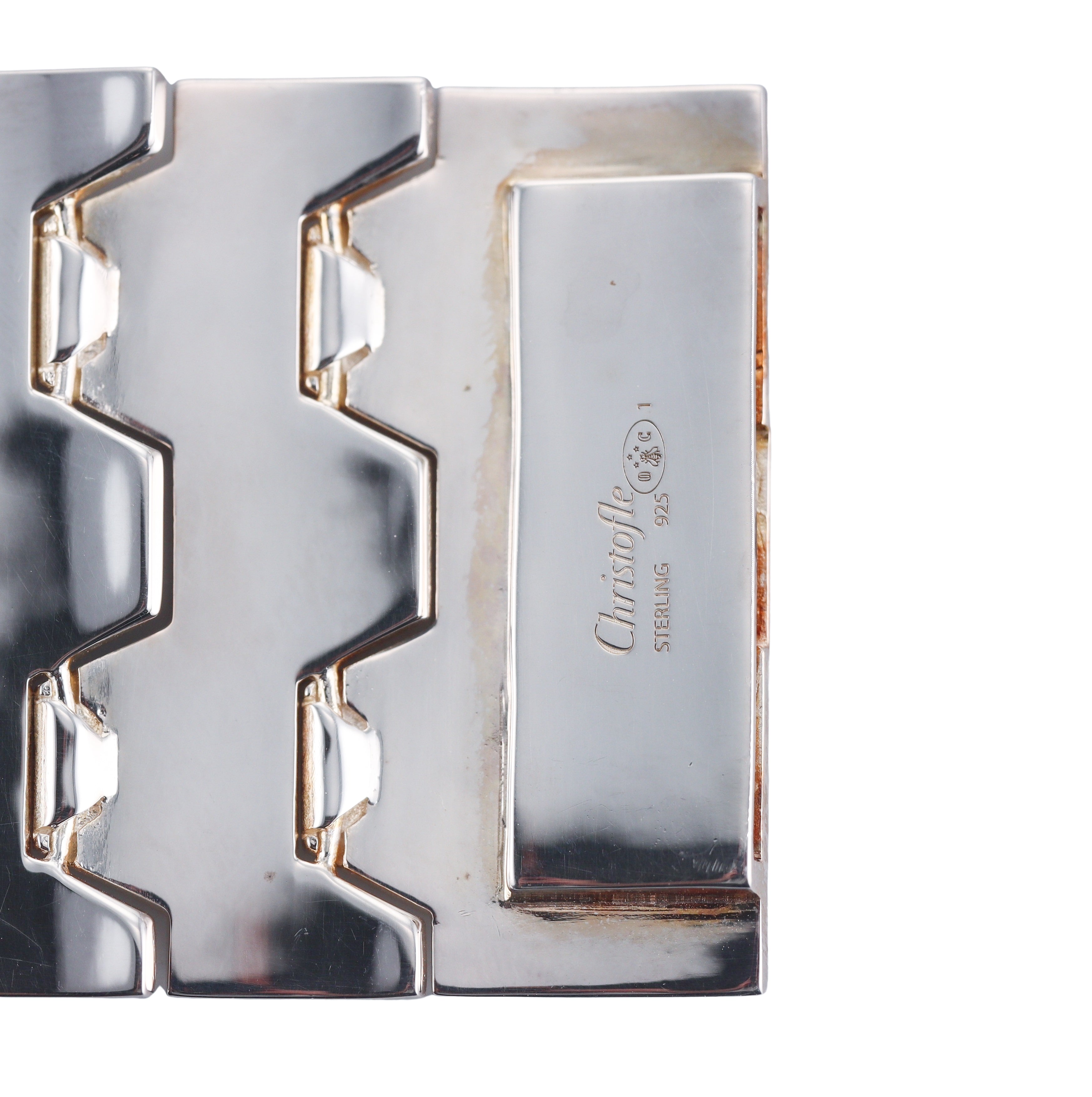 Christofle Code Royale Hexagon Sterling Silver Bracelet 6758021