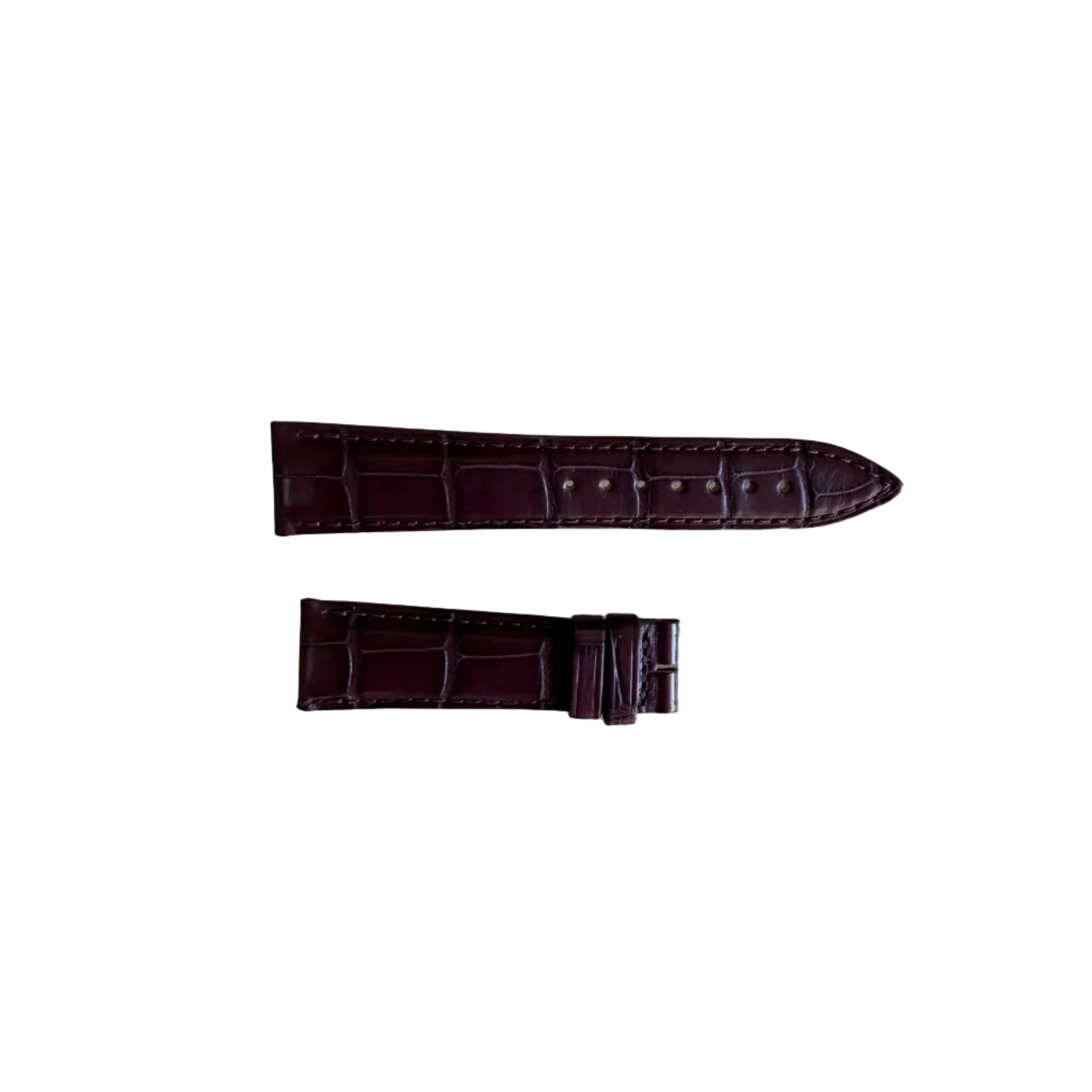 Authentic Jaeger LeCoultre Burgundy Alligator Watch Strap Band 19mm