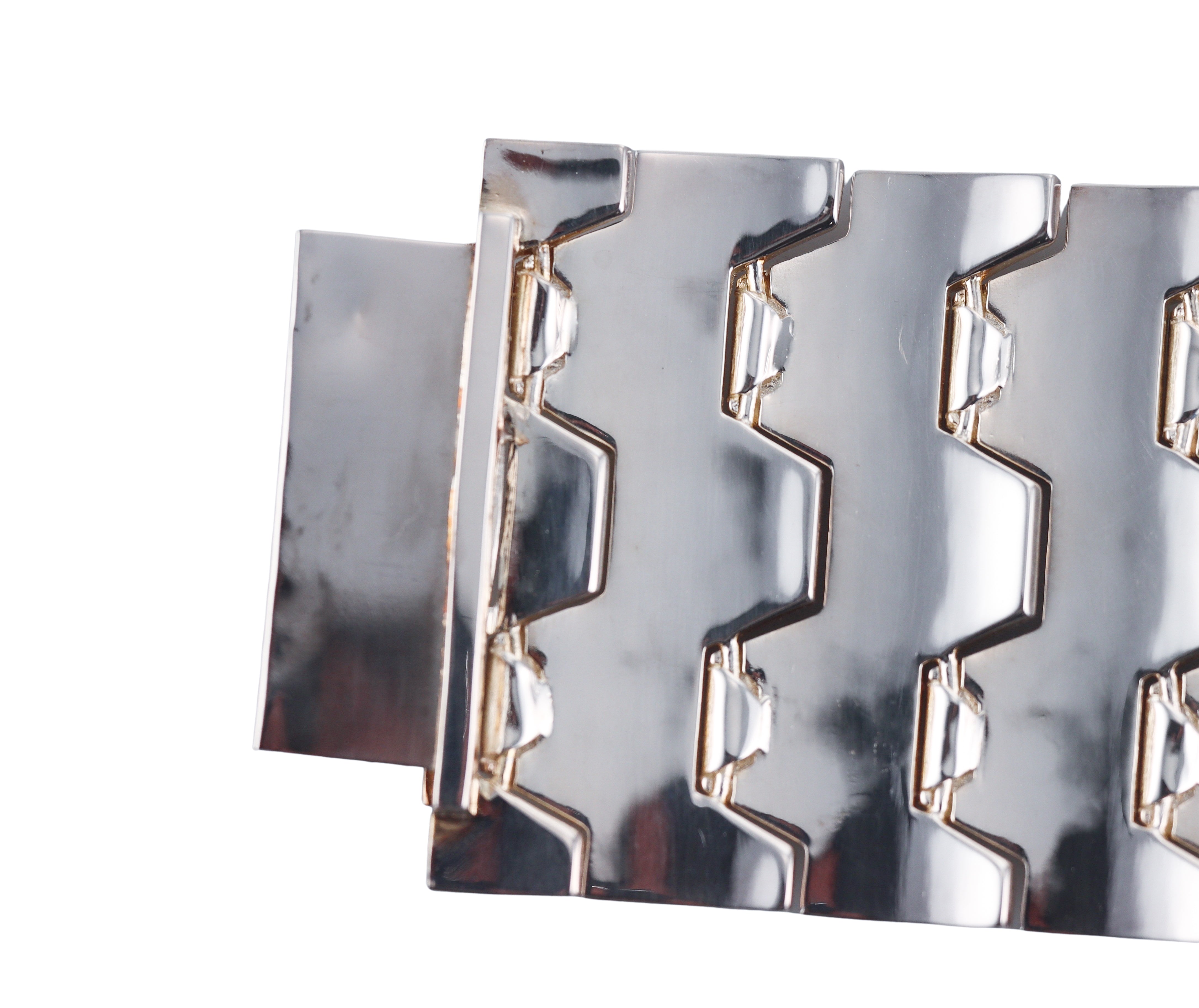 Christofle Code Royale Hexagon Sterling Silver Bracelet 6758021