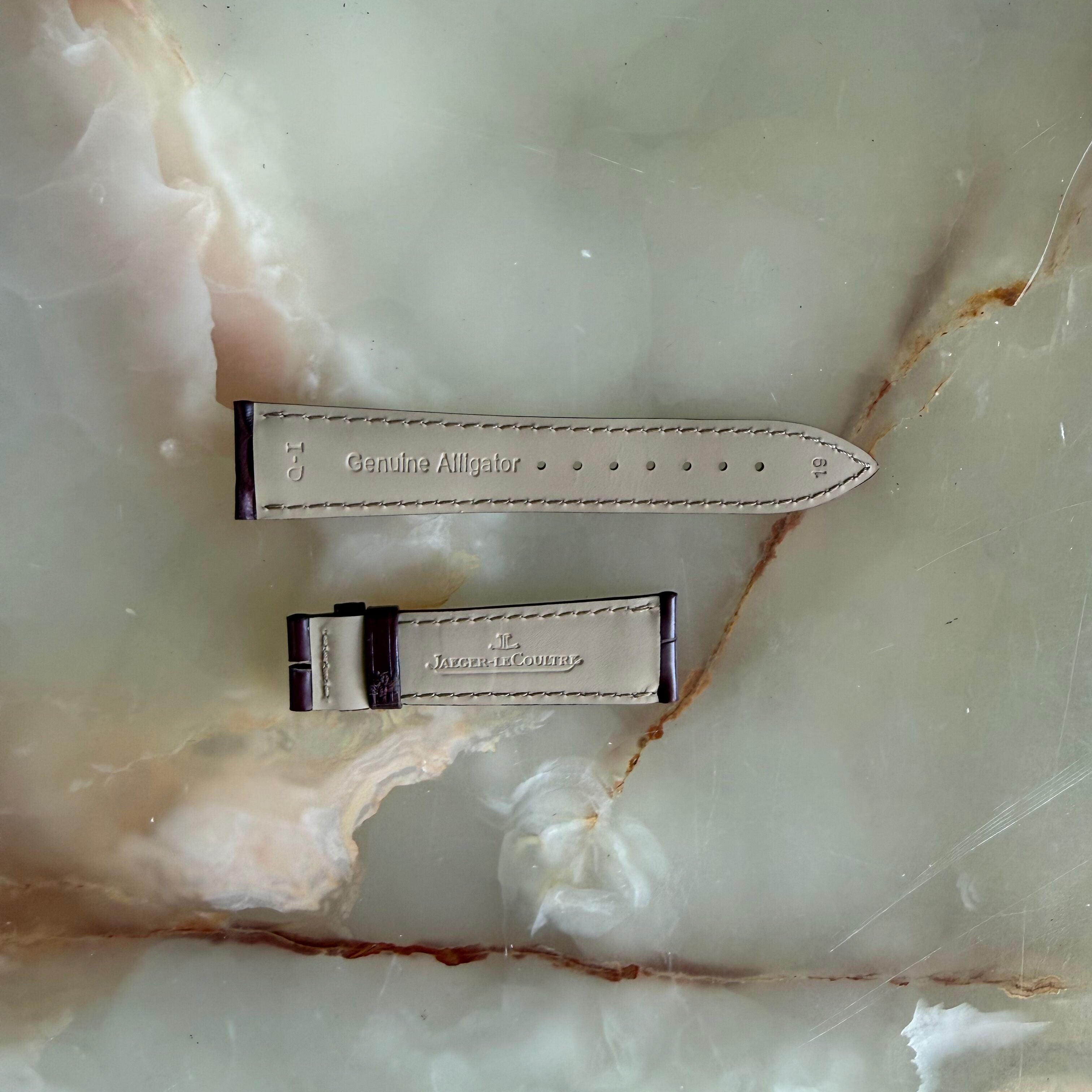 Authentic Jaeger LeCoultre Burgundy Alligator Watch Strap Band 19mm