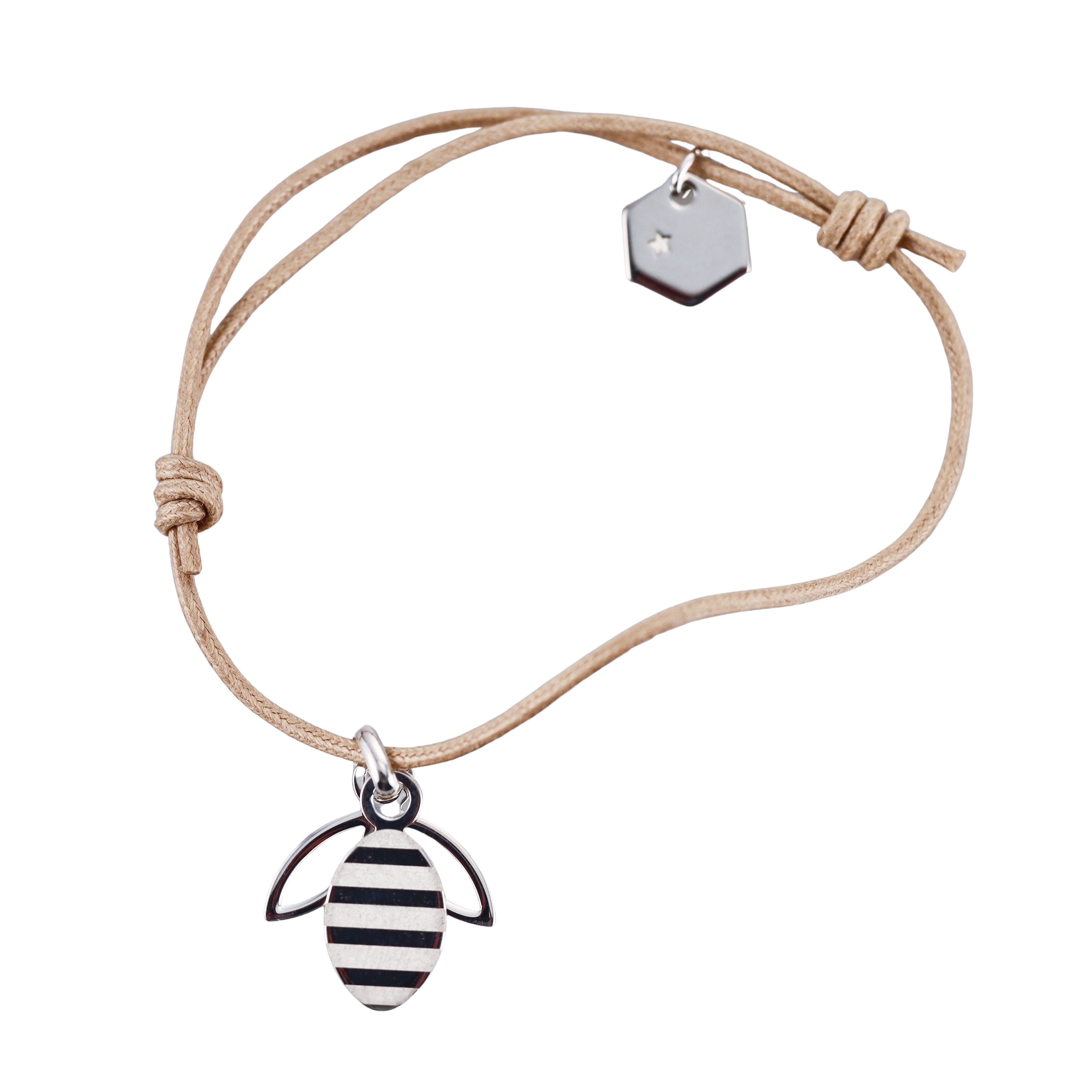 Christofle BeeBee Sterling Silver Adjustable Cord Children Bracelet 6760120