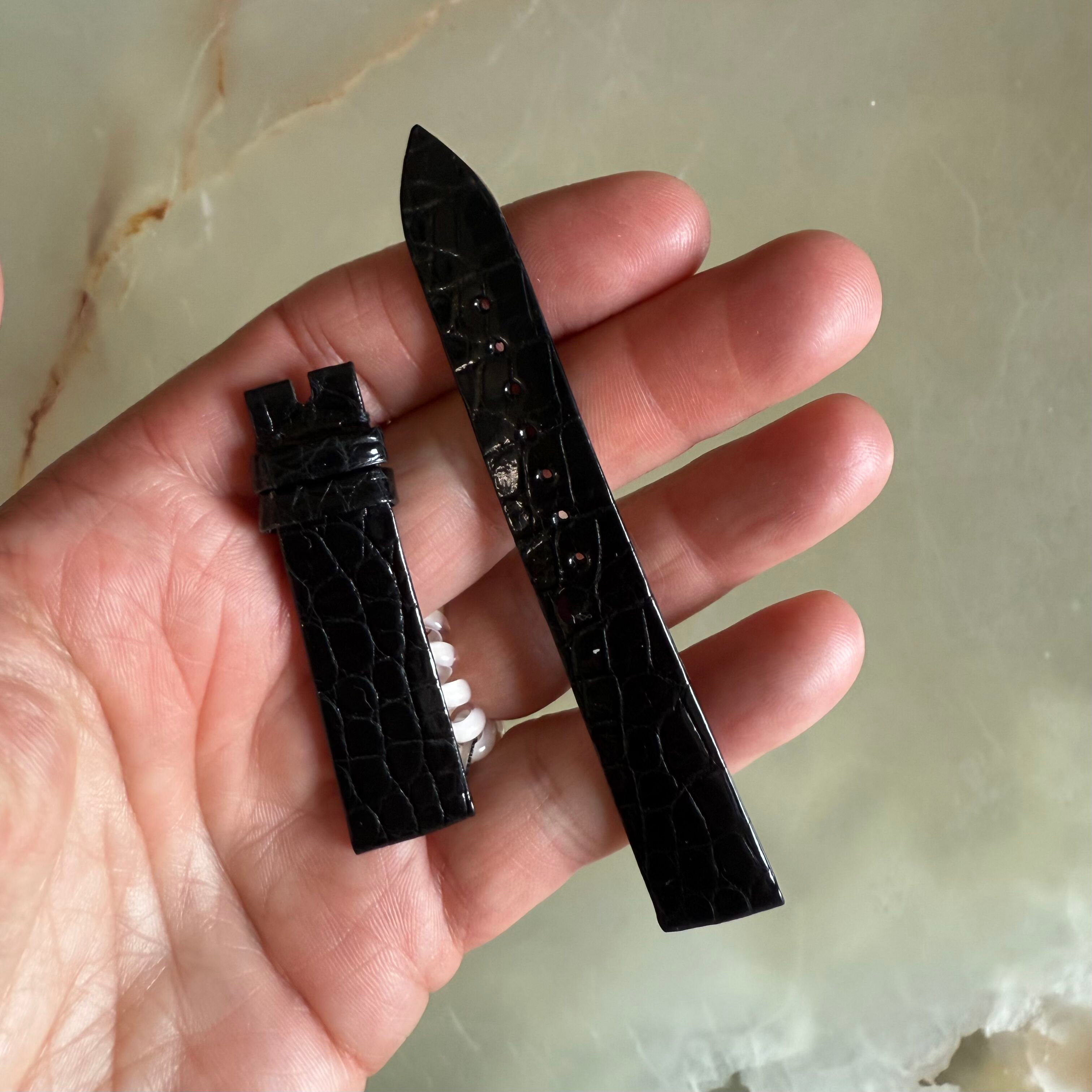 Authentic Breguet Black Crocodile Watch Strap Band 14mm