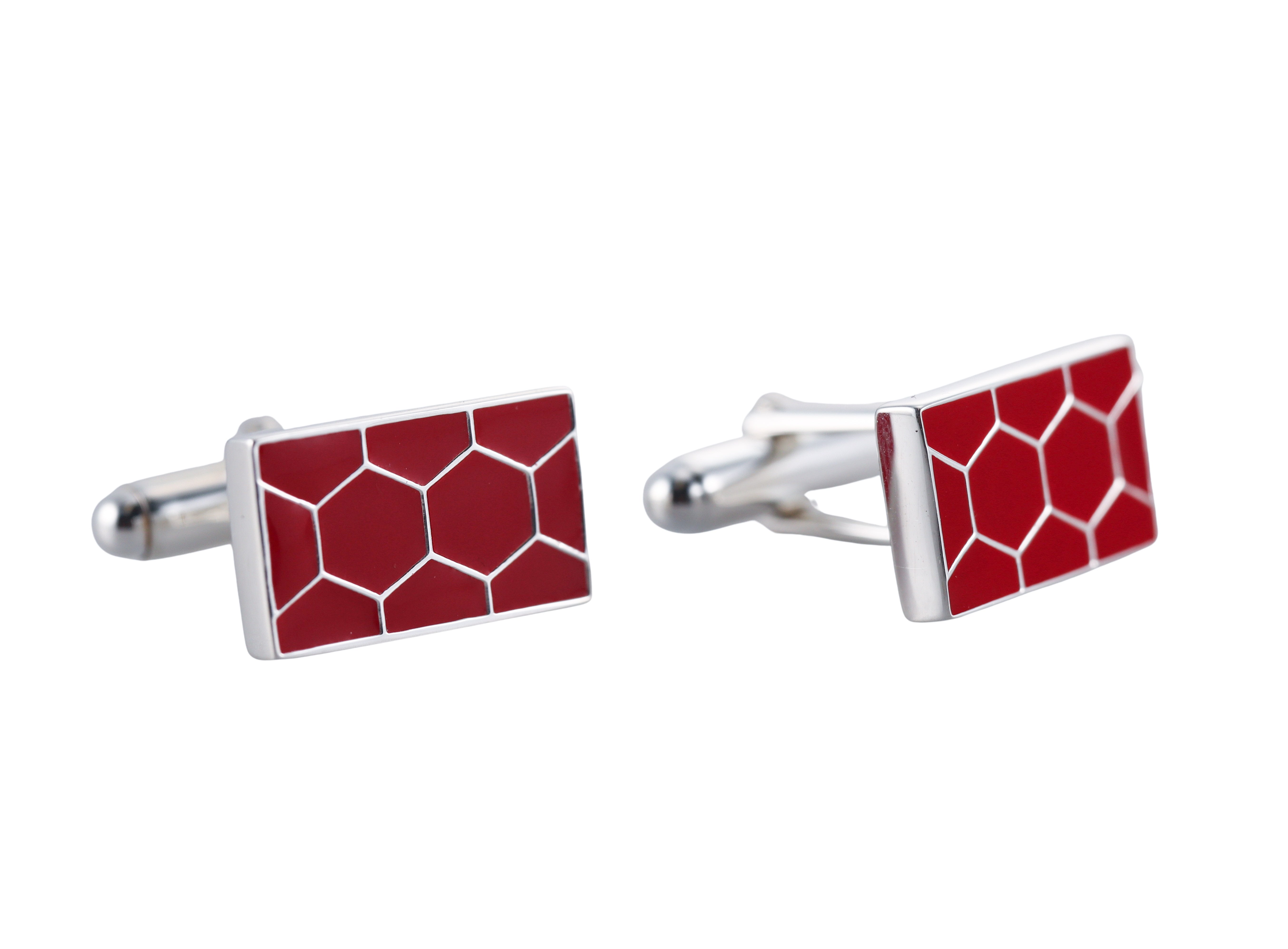 Christofle Code Royale Red Sterling Silver Cufflinks 6758813