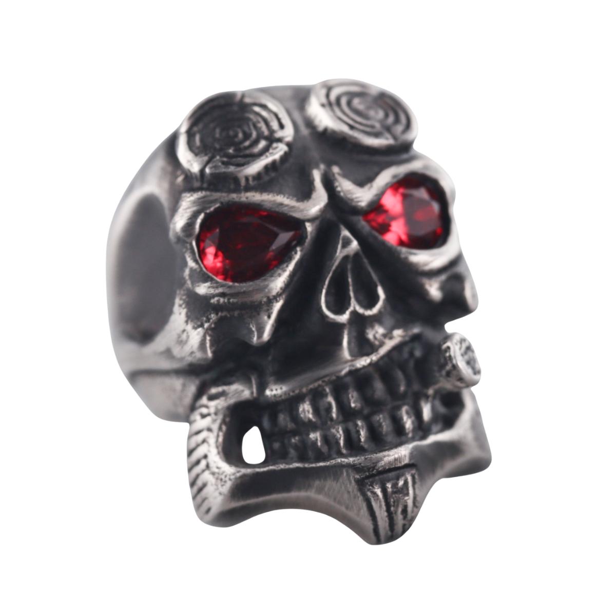 Skull Bomberg Hell Boy Red Crystal Ring
