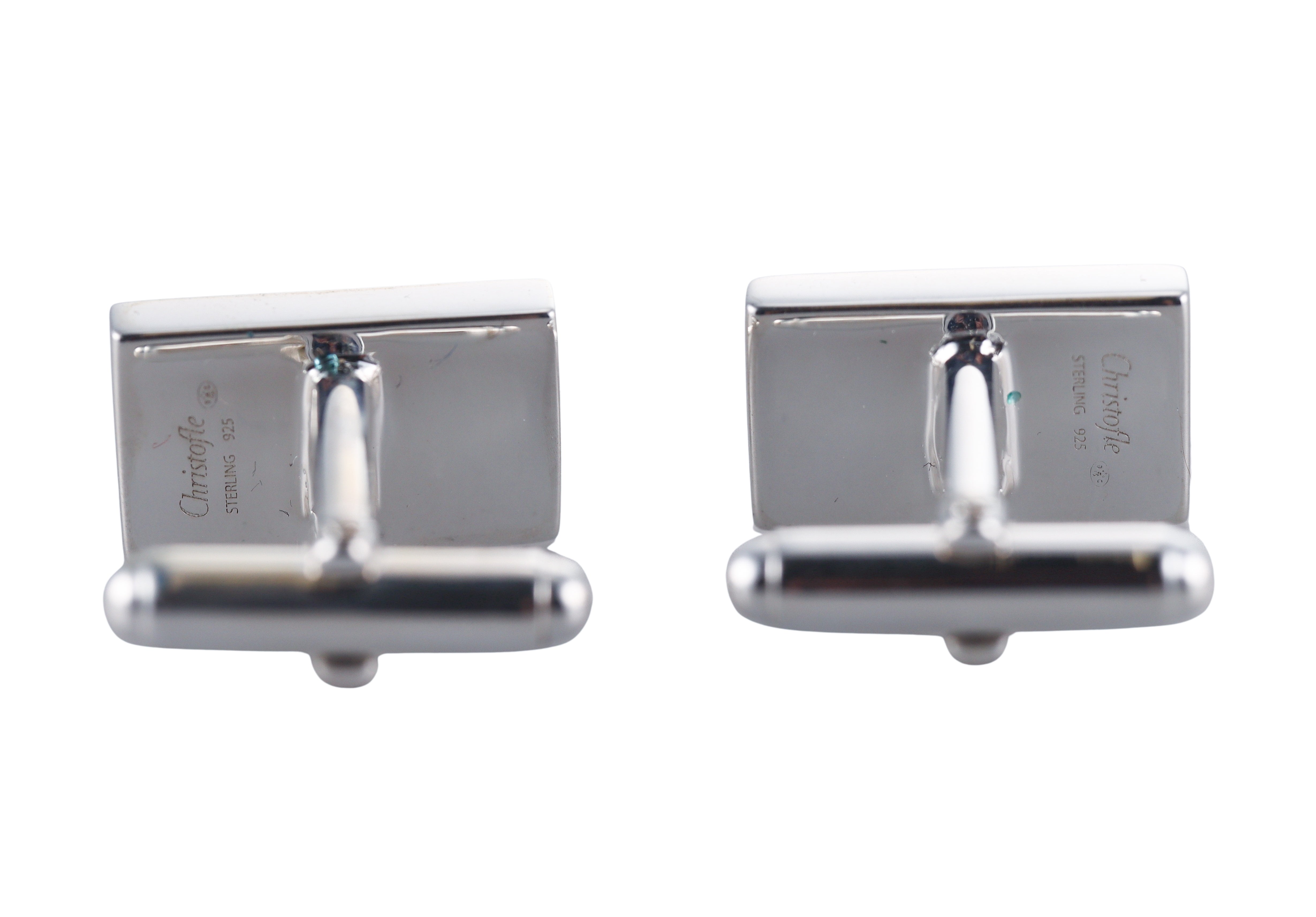 Christofle Code Royale Red Sterling Silver Cufflinks 6758813