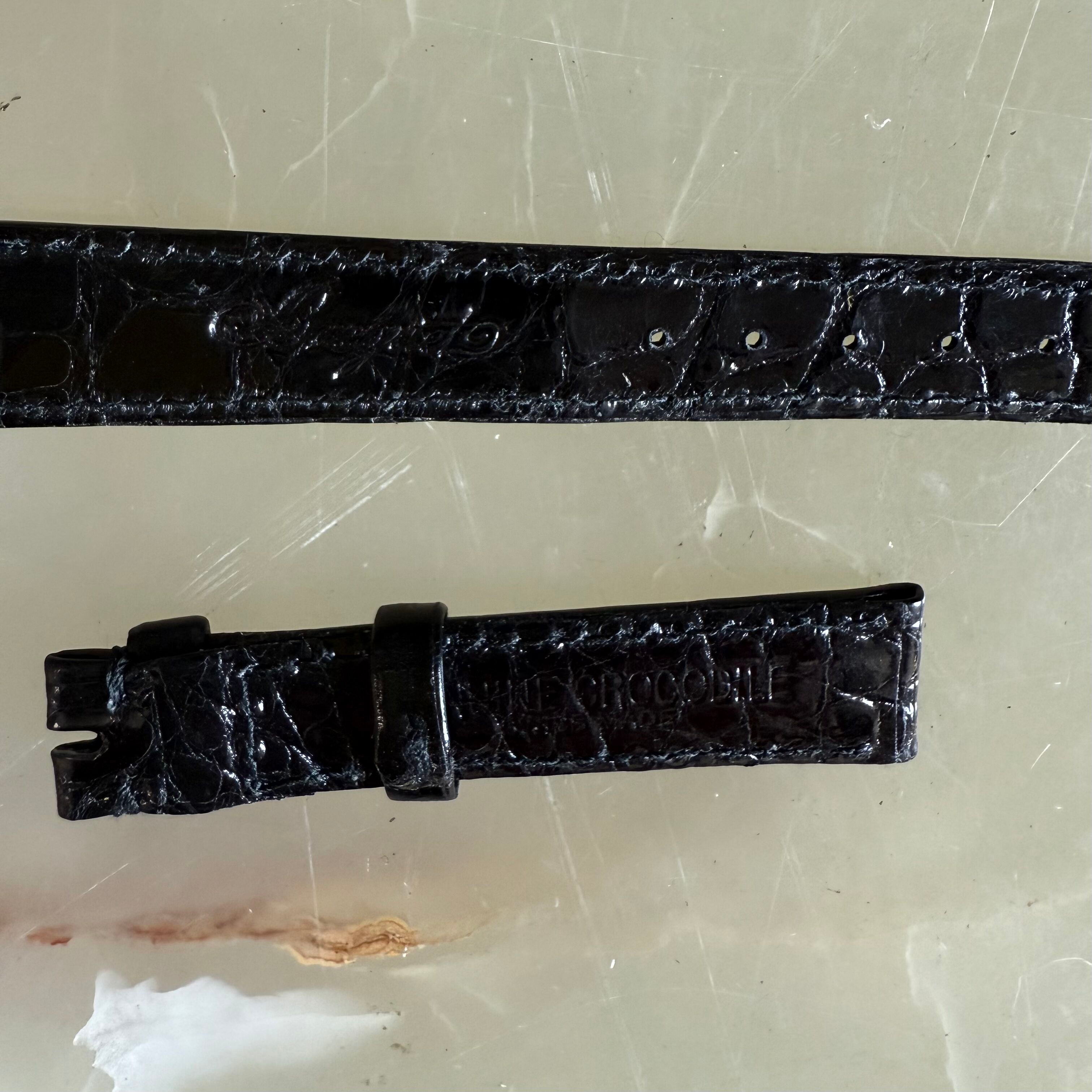 Authentic Breguet Black Crocodile Watch Strap Band 14mm
