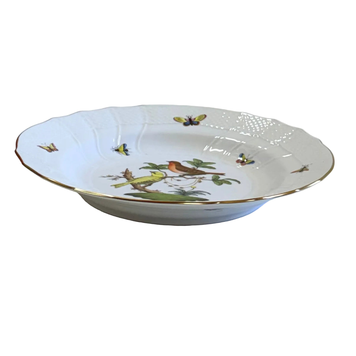 Herend Porcelain Rothschild Bird Dinner Plate 1525-0-00/RO-6