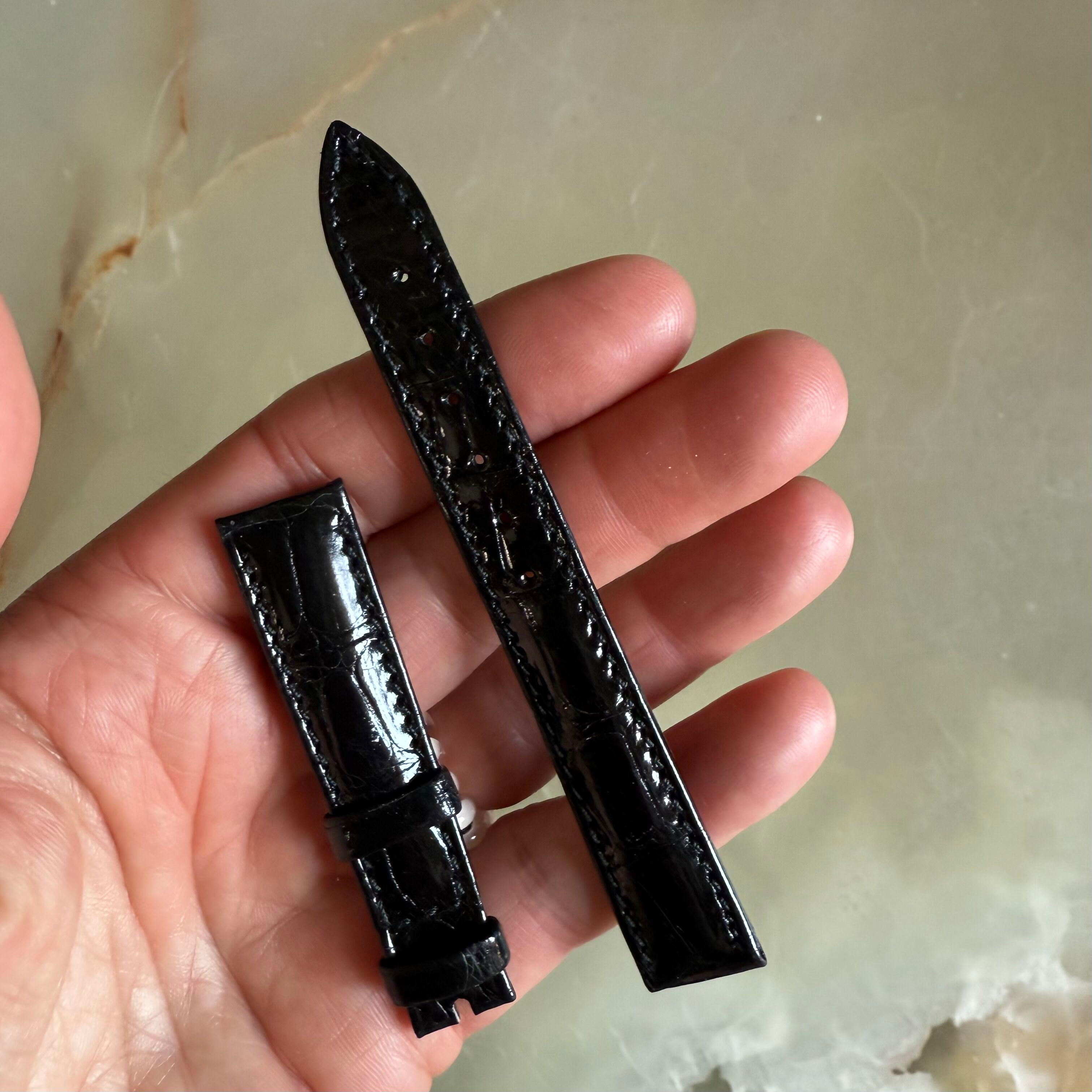 Authentic Breguet Black Crocodile Watch Strap Band 14mm